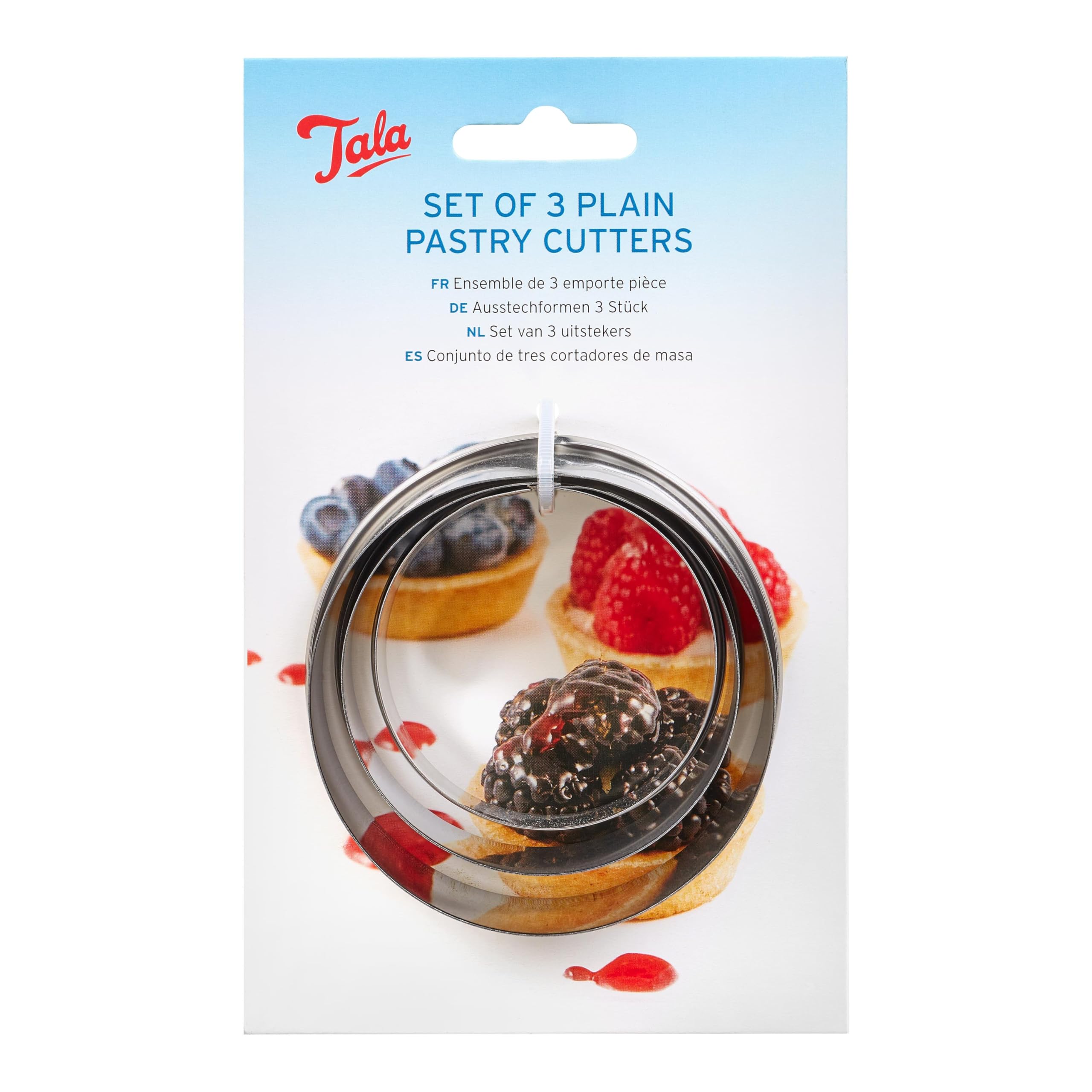 Tala Stainless Steel Pastry Cutters - Set of 3 Round Cutters for Cookies & Biscuits 5