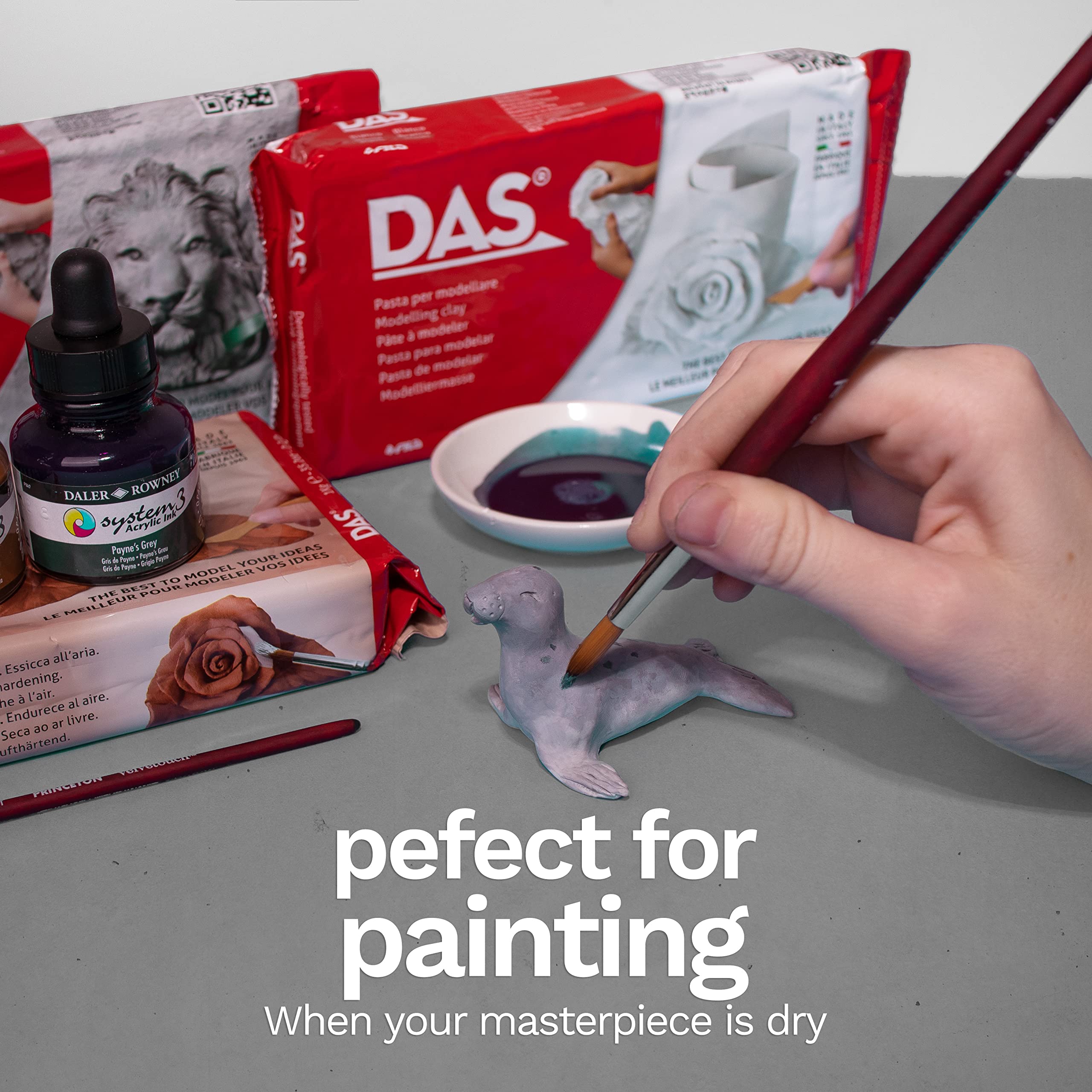 DAS Terracotta Air-Hardening Modelling Clay - 500g | Dries in 12-24 Hours 5