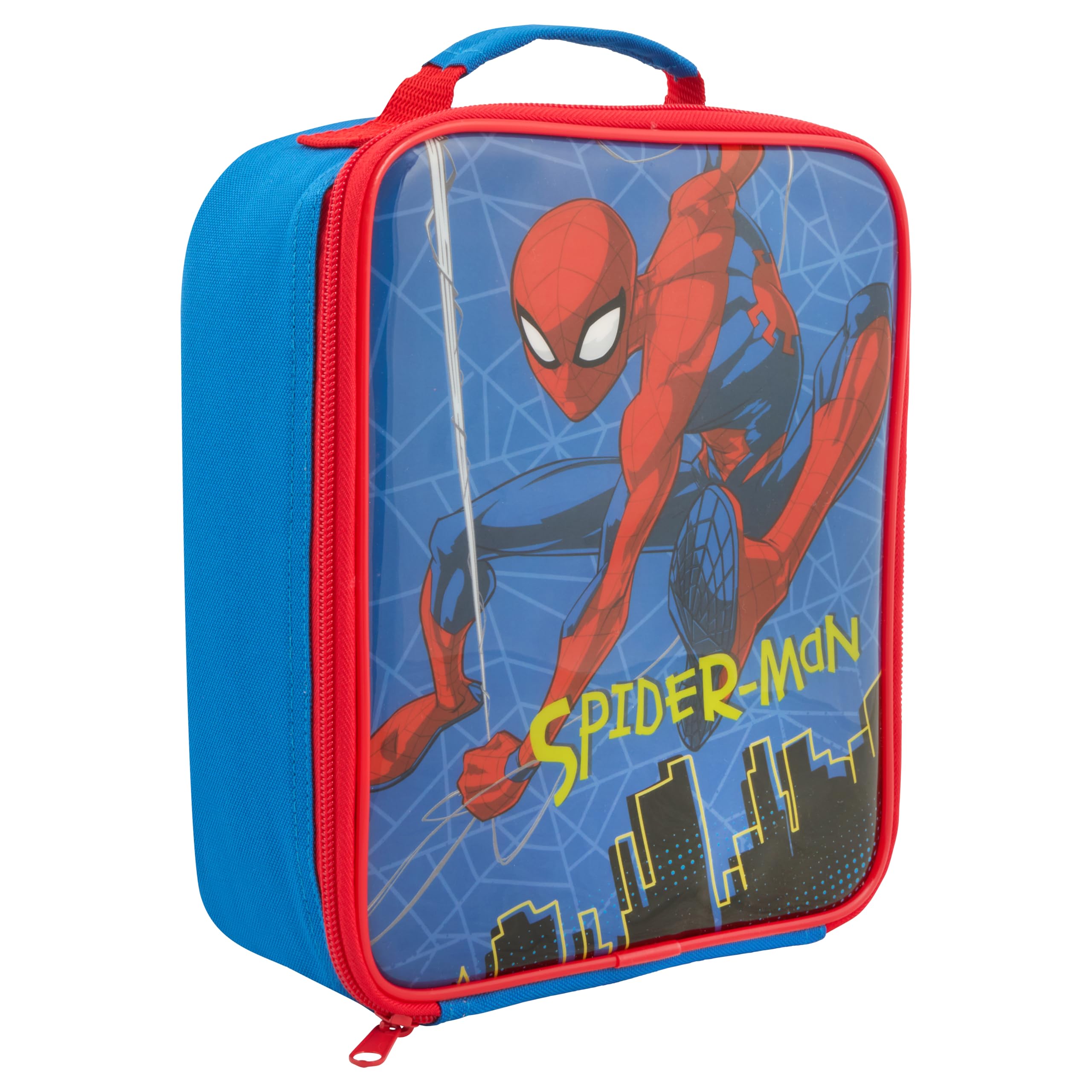 Marvel Spider-Man Insulated Lunch Bag | Polyester | Blue | Carry Handle & Wipe Clean Lining 1