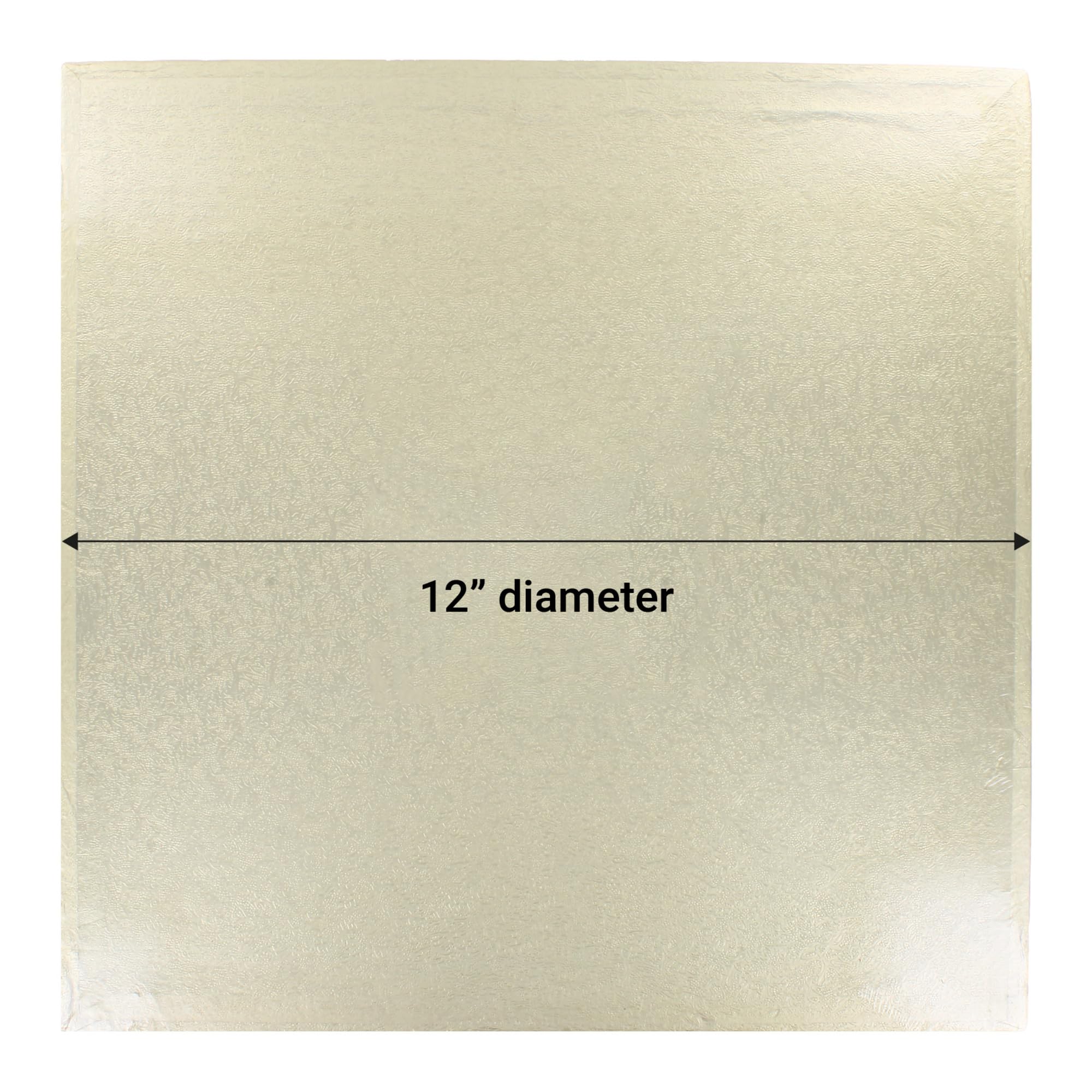 Satinara 12 Inch Square Cake Board - 12mm Thick Pale Gold Foil Drum | Handmade in UK 4