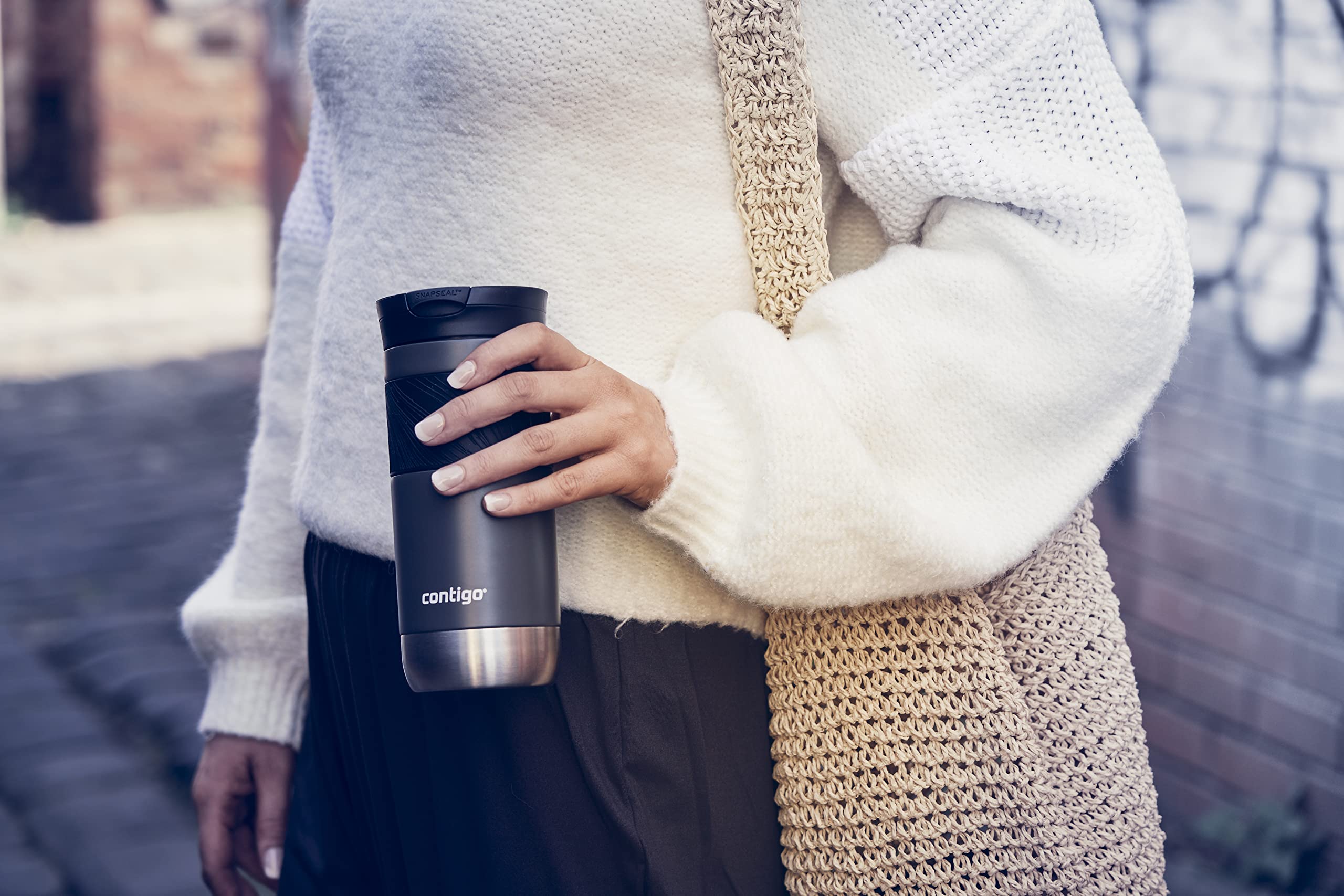 Contigo Byron Snapseal Travel Mug - 100% Leakproof | Stainless Steel Thermal Mug | 470 ml Sake 5