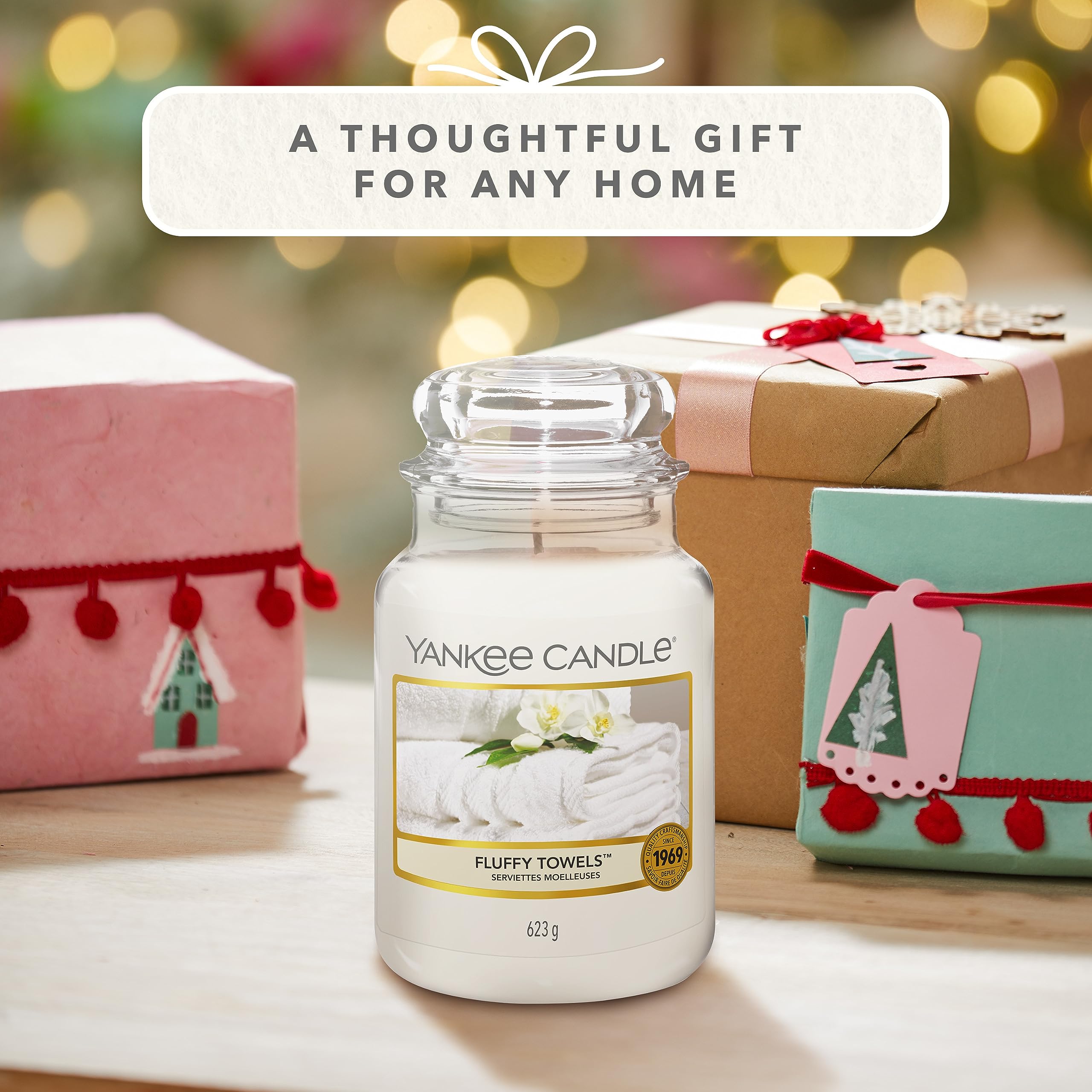 Yankee Candle Fluffy Towels Scented Candle | Large Jar | Up to 150 Hours Burn Time 5