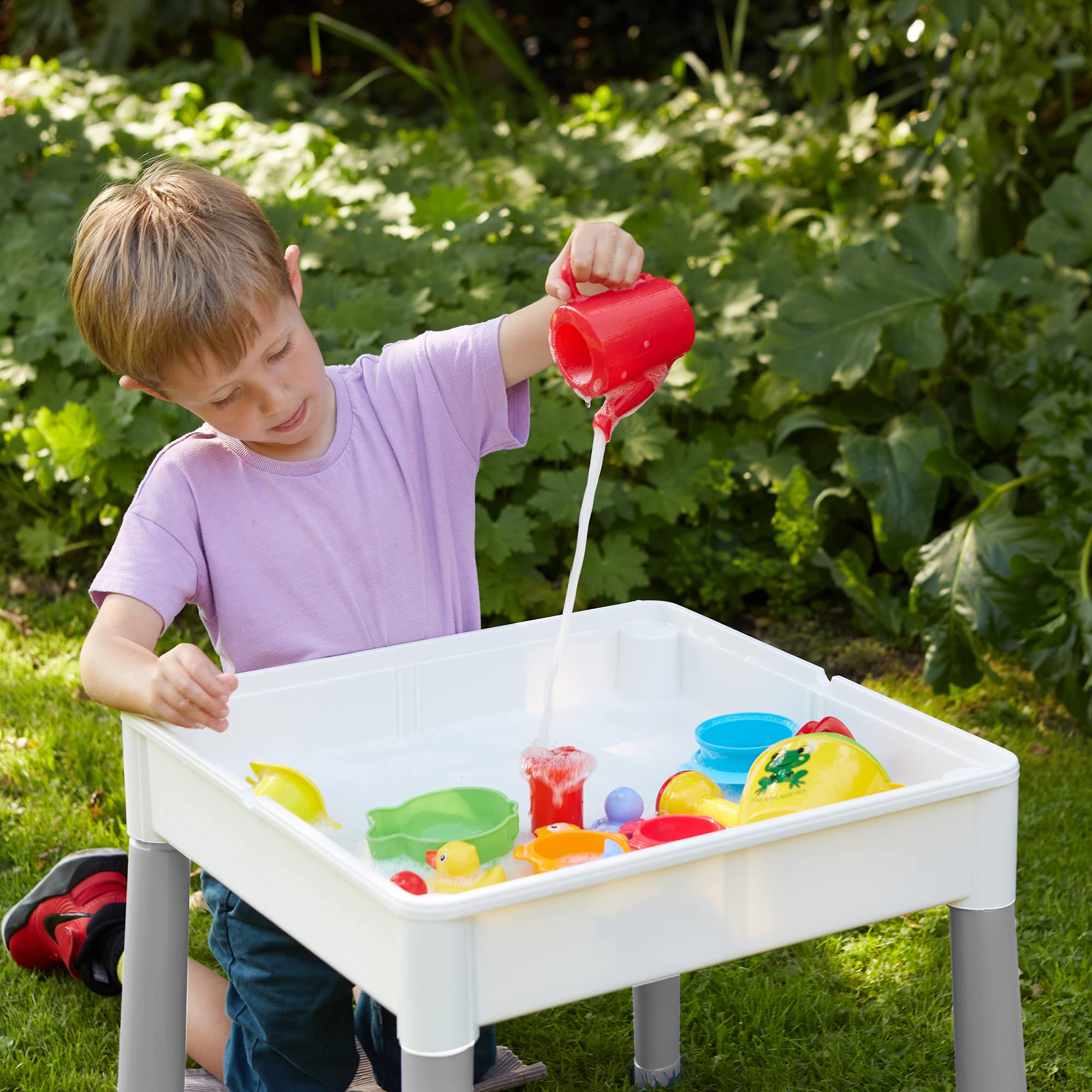 Liberty House Toys Kids 5-in-1 Activity Table and 2 Chairs Set | Reversible Top | Storage Base 4
