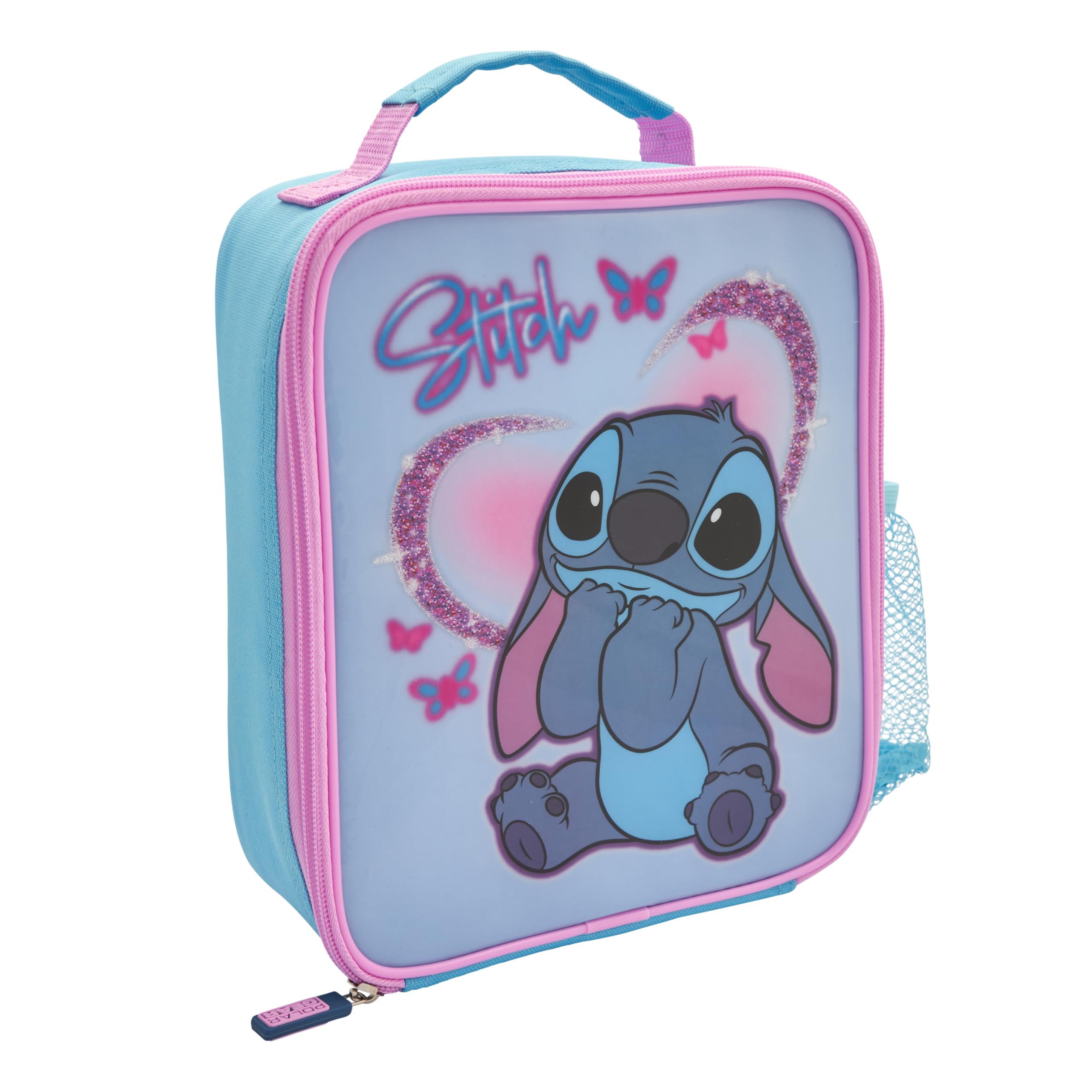 Disney Stitch Lunch Bag with Mini Lunch Box by Polar Gear - Insulated Polyester, Includes Snack Pot 3