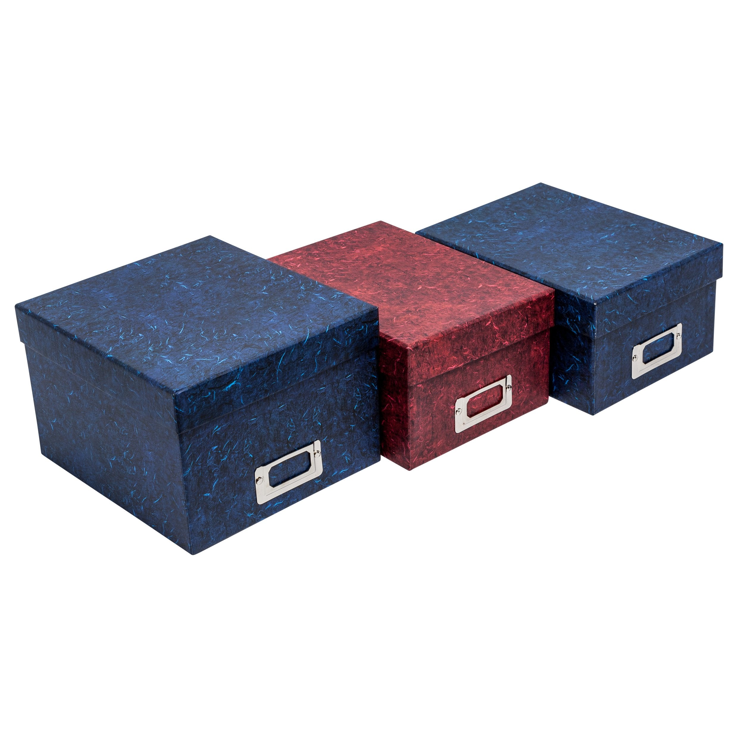 Hampton Frames Photo Storage Box - Holds 700 5x7 Photos | Deep Blue Cardboard | ALBOX57BLUE 9