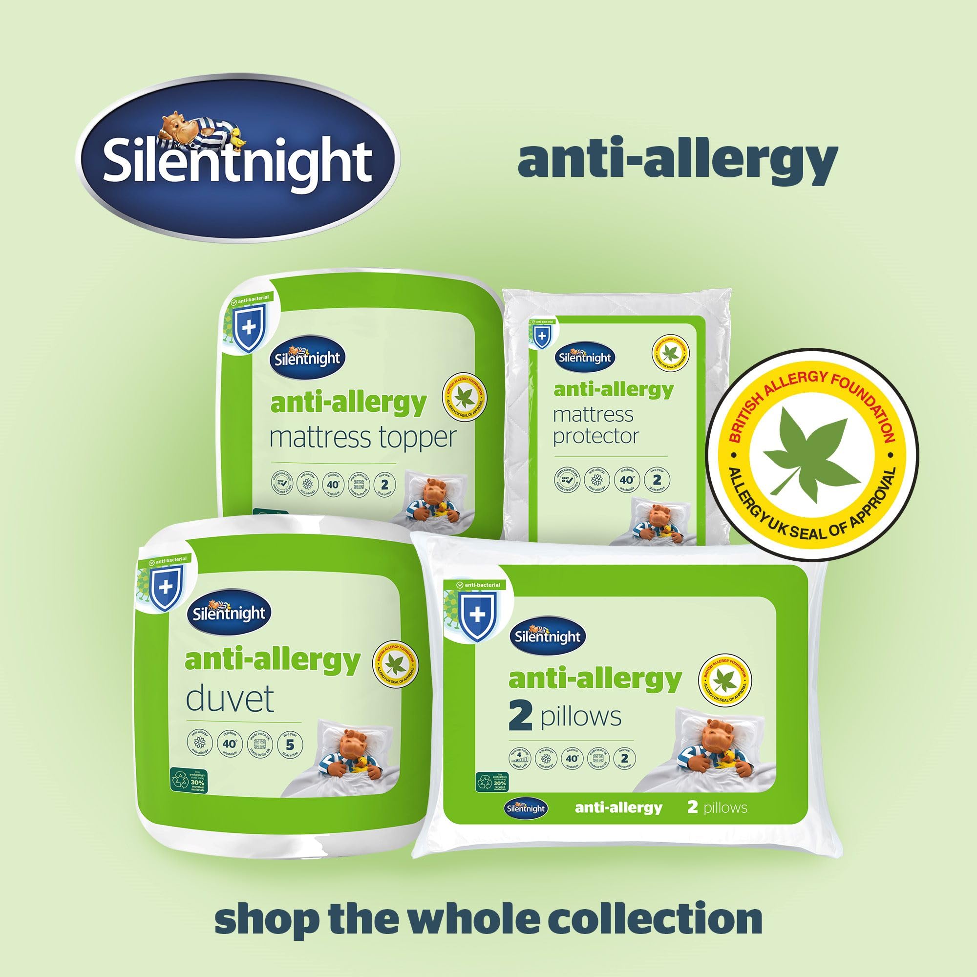 Silentnight Anti Allergy Double Duvet 10.5 Tog | Machine Washable Polycotton 8