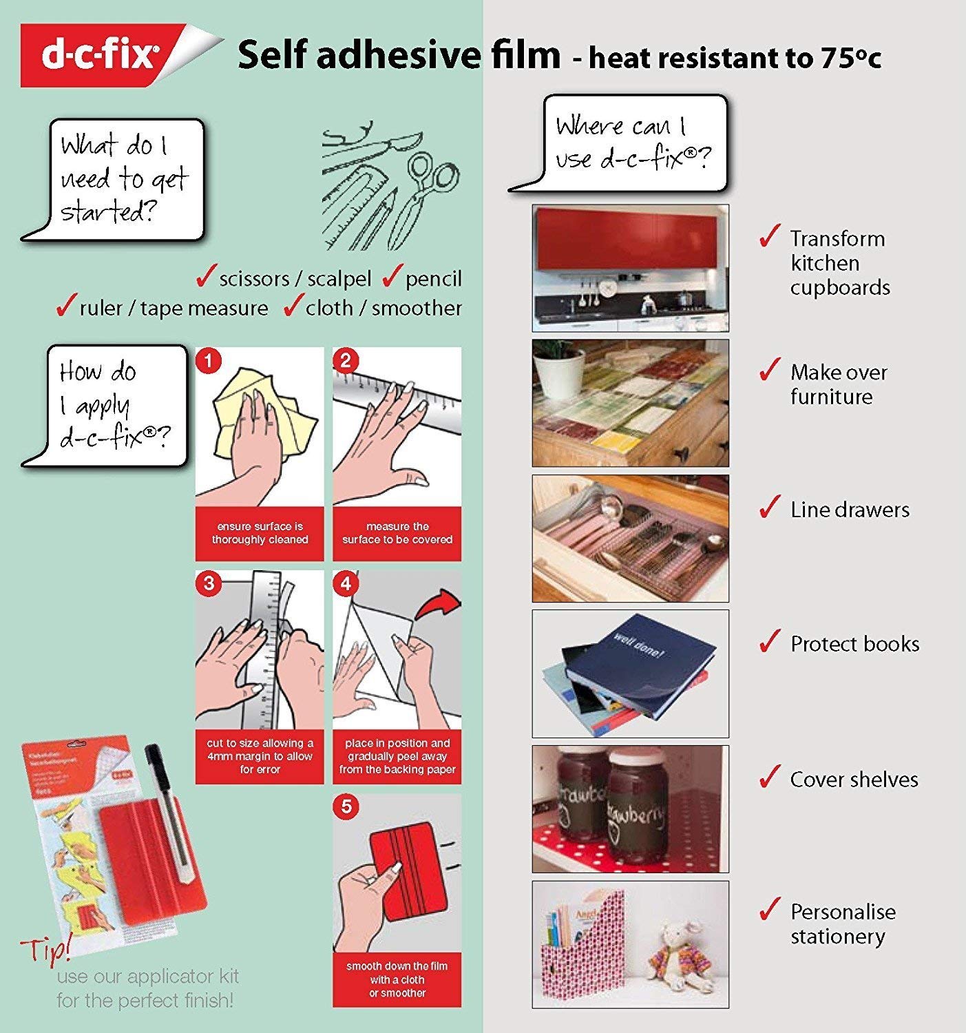 d-c-fix Vinyl Wrap Blackwood Effect Self-Adhesive Film | 45cm x 2m | Waterproof 8