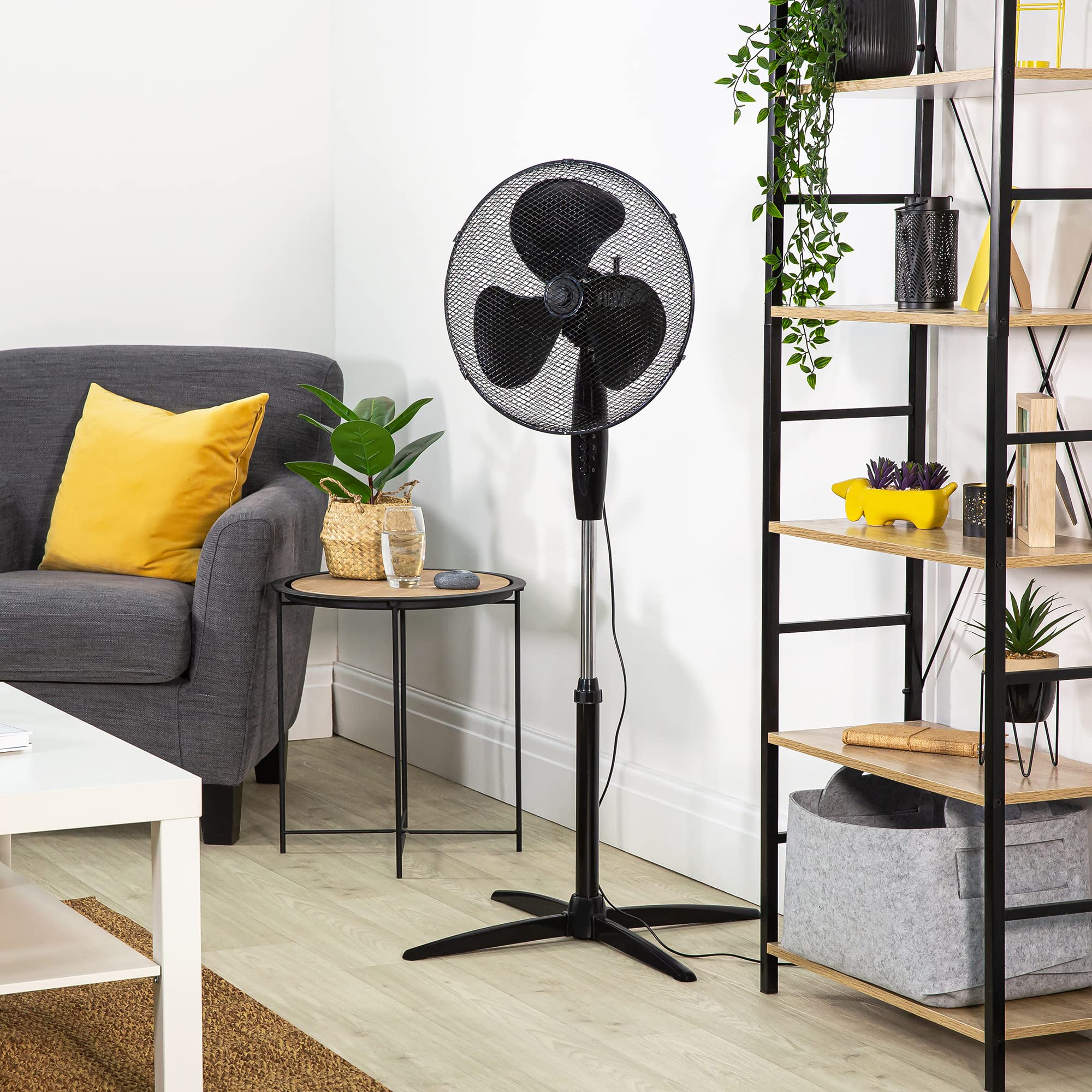 Zanussi 16 Inch Lightweight Pedestal Fan - 3 Speeds, 90° Oscillation, Adjustable Height 2
