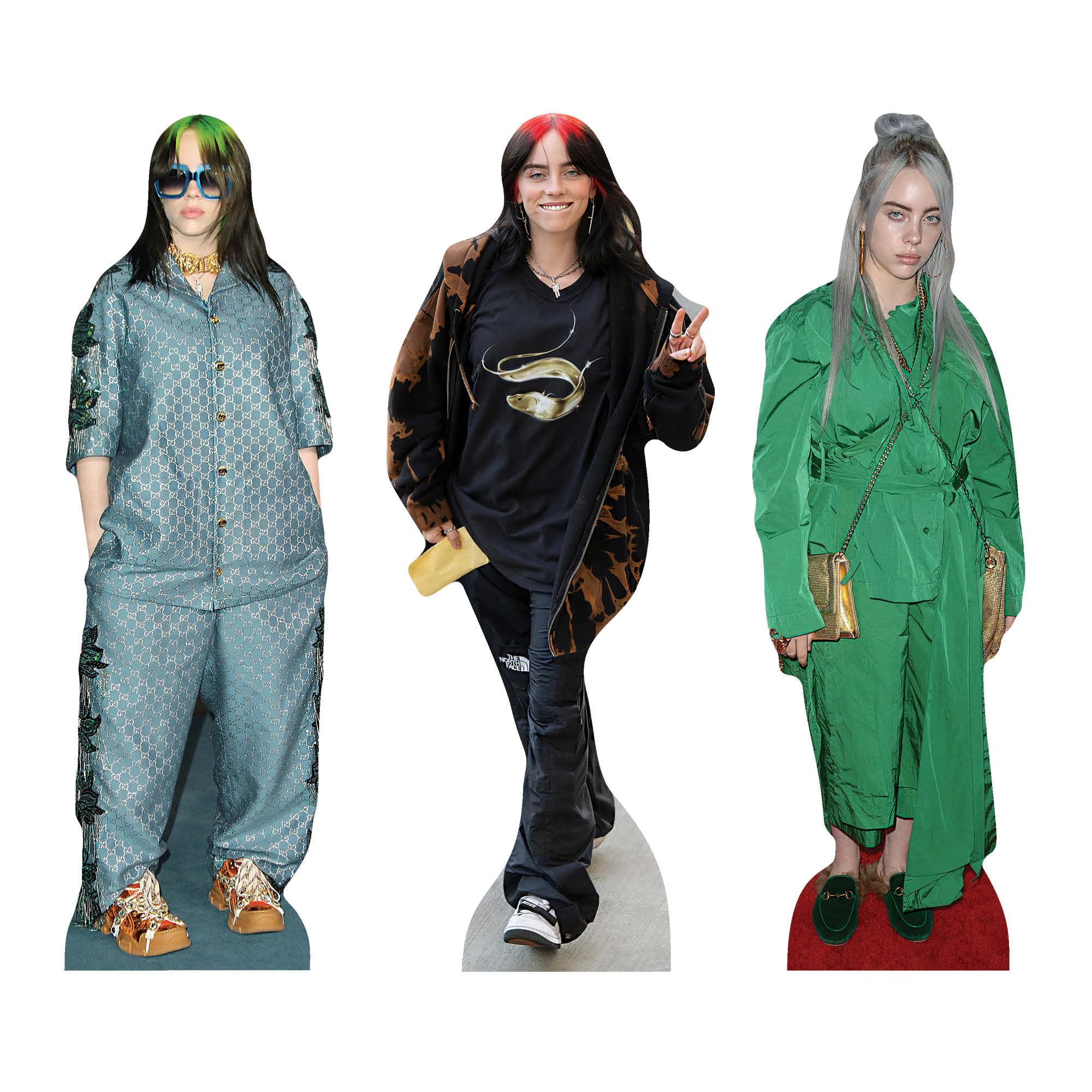 STAR CUTOUTS Billie Eilish Shelf Top Cardboard Cutout - 31cm | CS1395 1