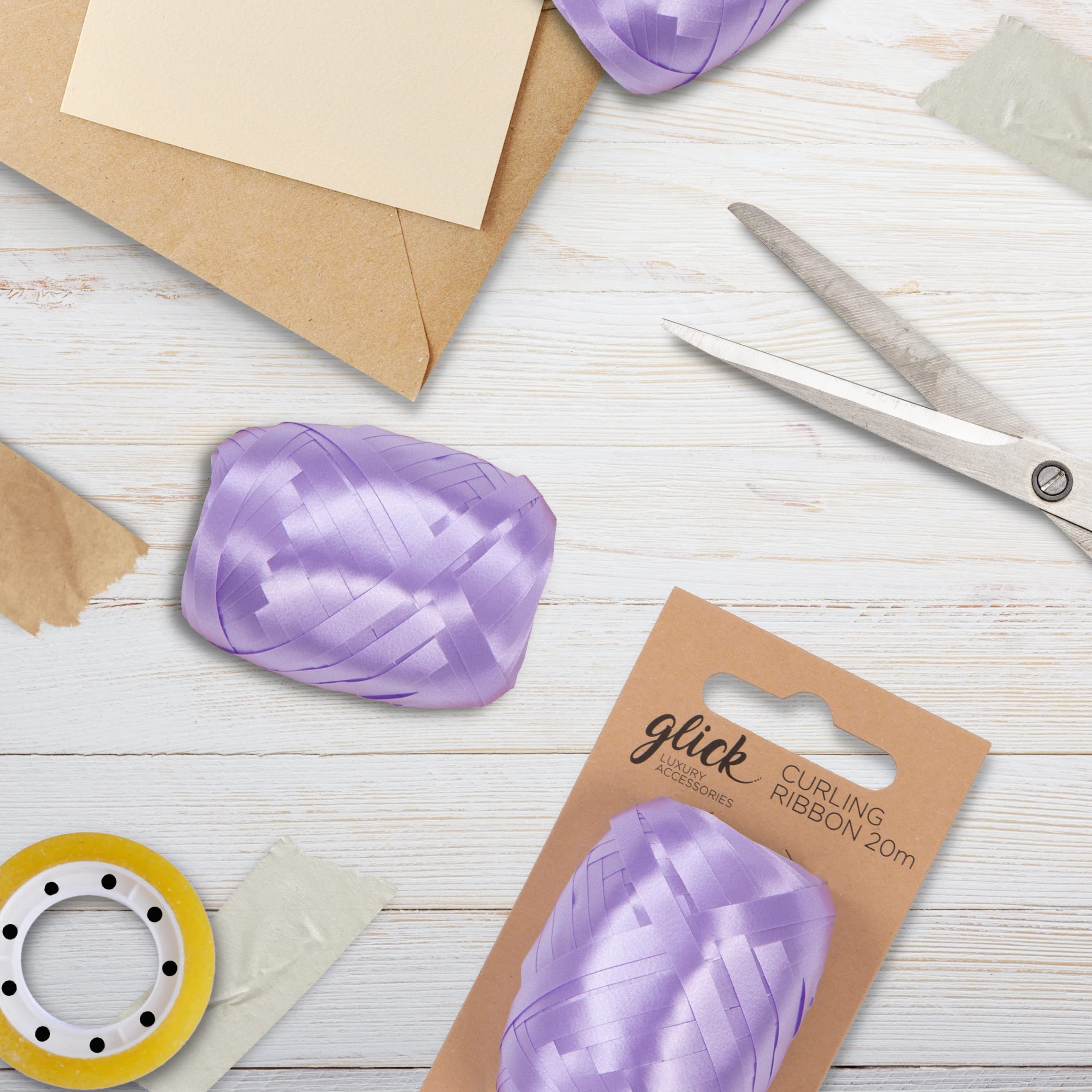 Glick Lilac Silk Curling Ribbon - 5mm x 20m for Gift Wrapping and Crafts | Model KOP01 2