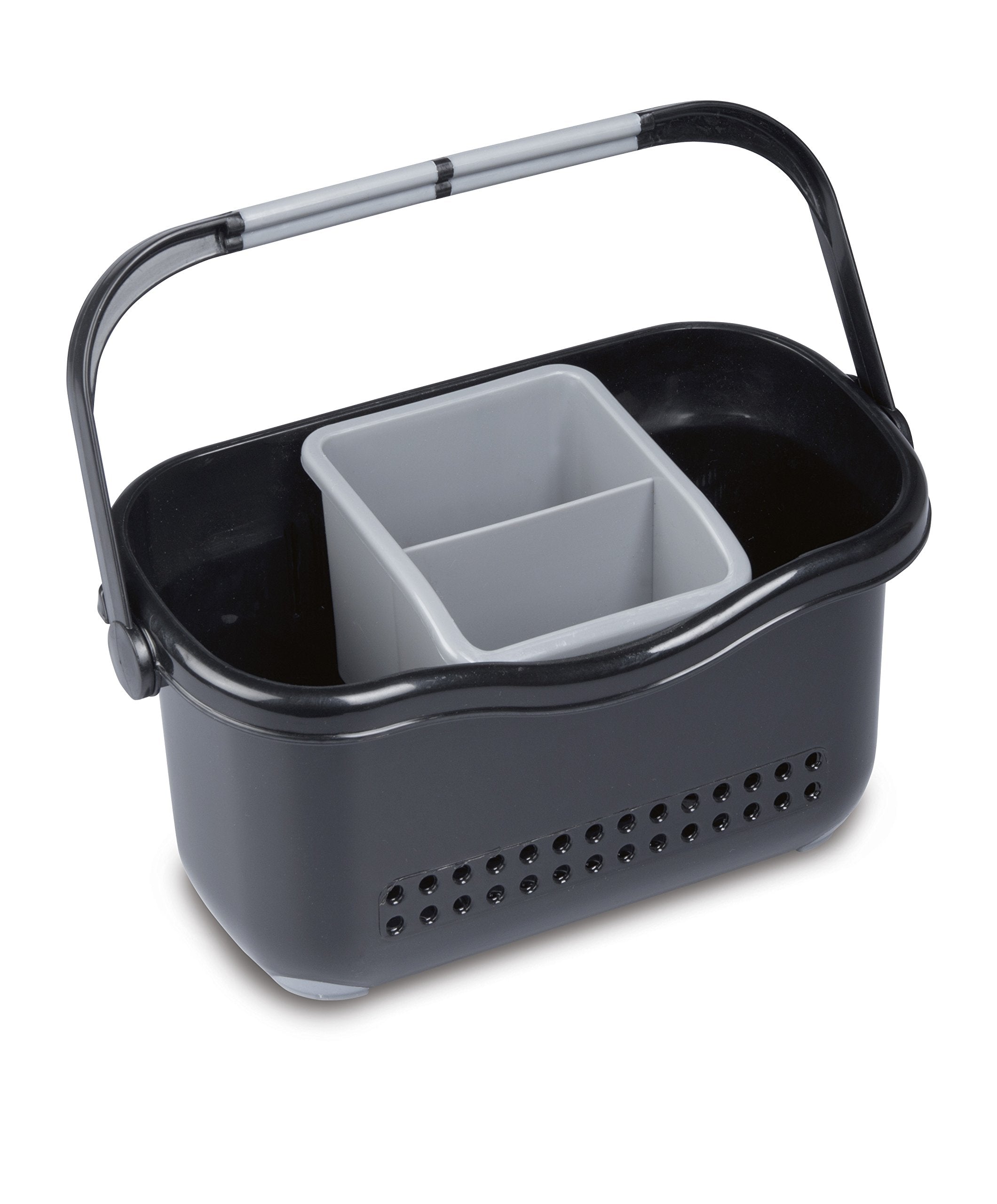Addis Sink Caddy 516436 - Utensil Organization & Drainage | Black/Grey Plastic 1