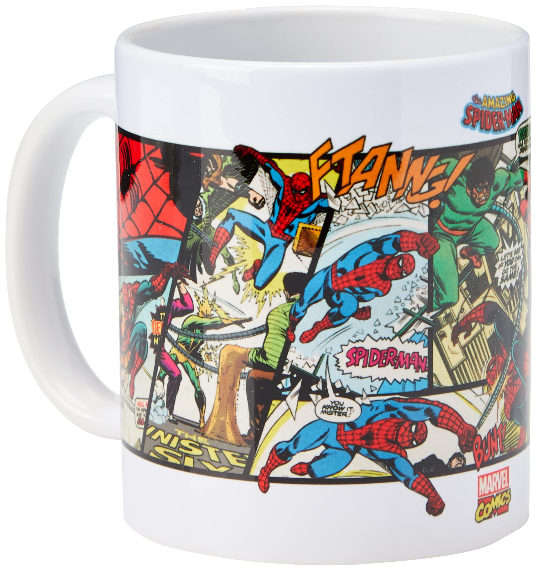 Marvel Pyramid MG23438 Coffee Cup - Porcelain, Red and Blue, Microwave Safe 2