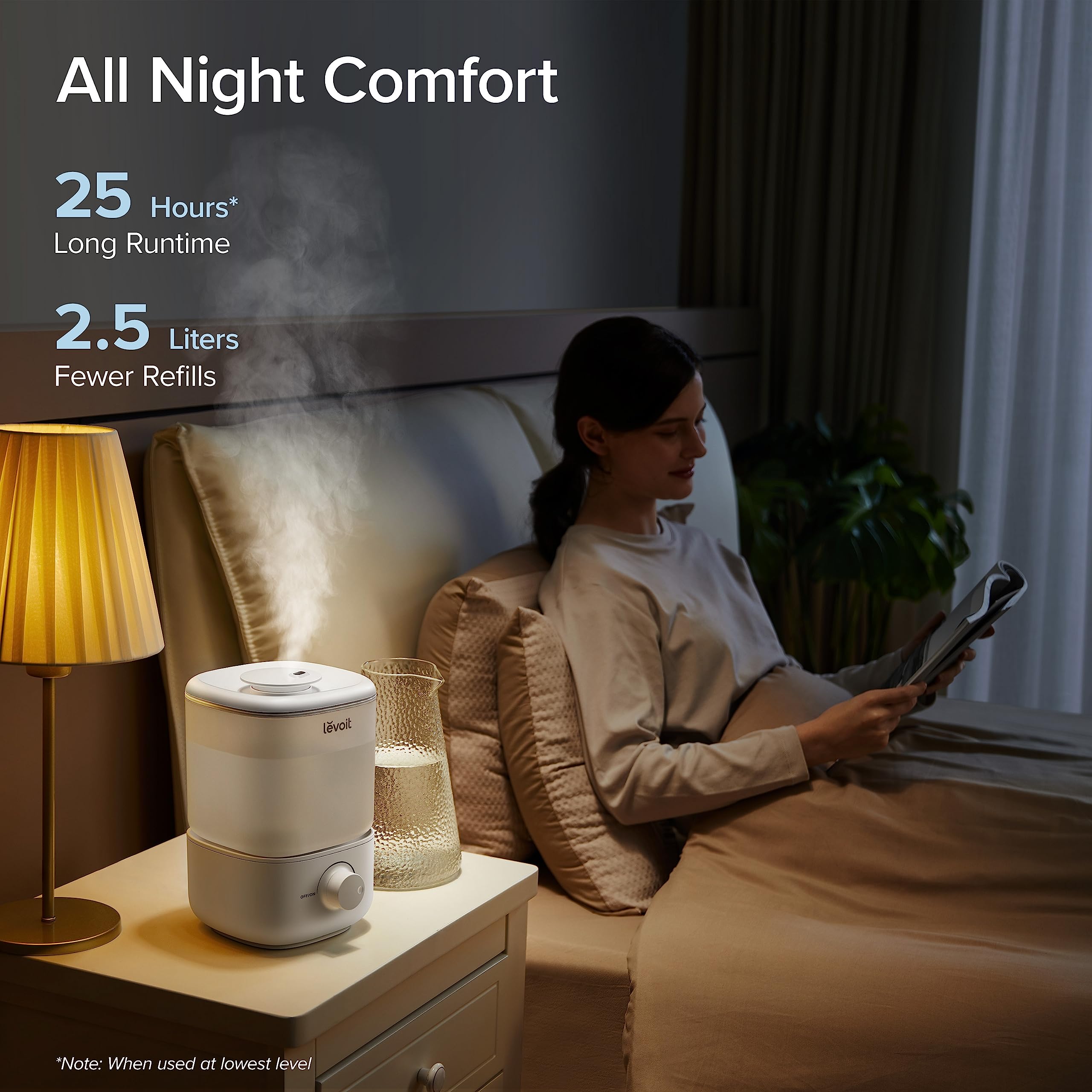 Levoit Classic 160 Cool Mist Humidifier - Ultra-Quiet 23dB | 2.5L Capacity | Easy Top-Fill 8
