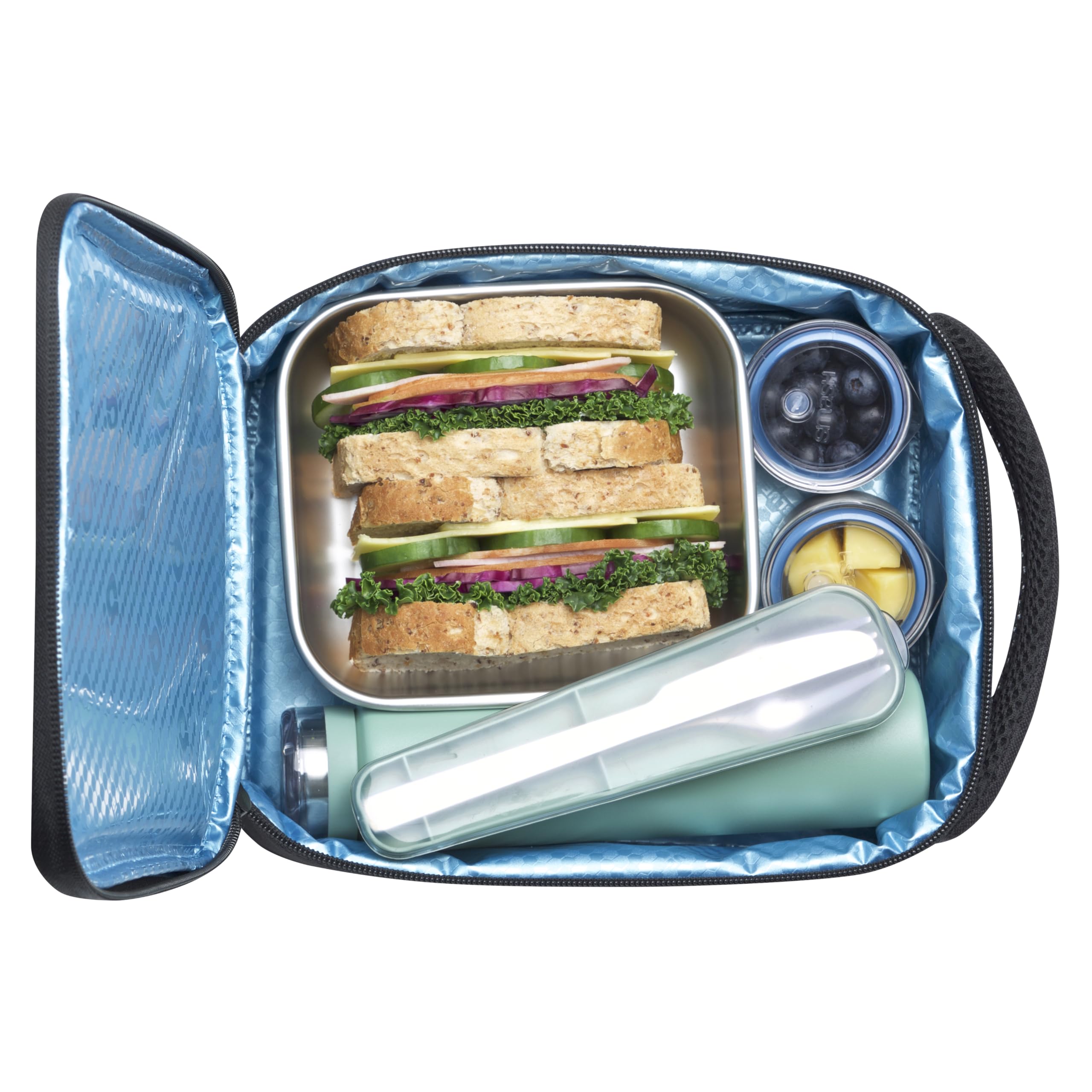 Smash Insulated Lunch Bag - Khaki | High Density Thermal Insulation | Blue IQ Antibacterial Lining 5