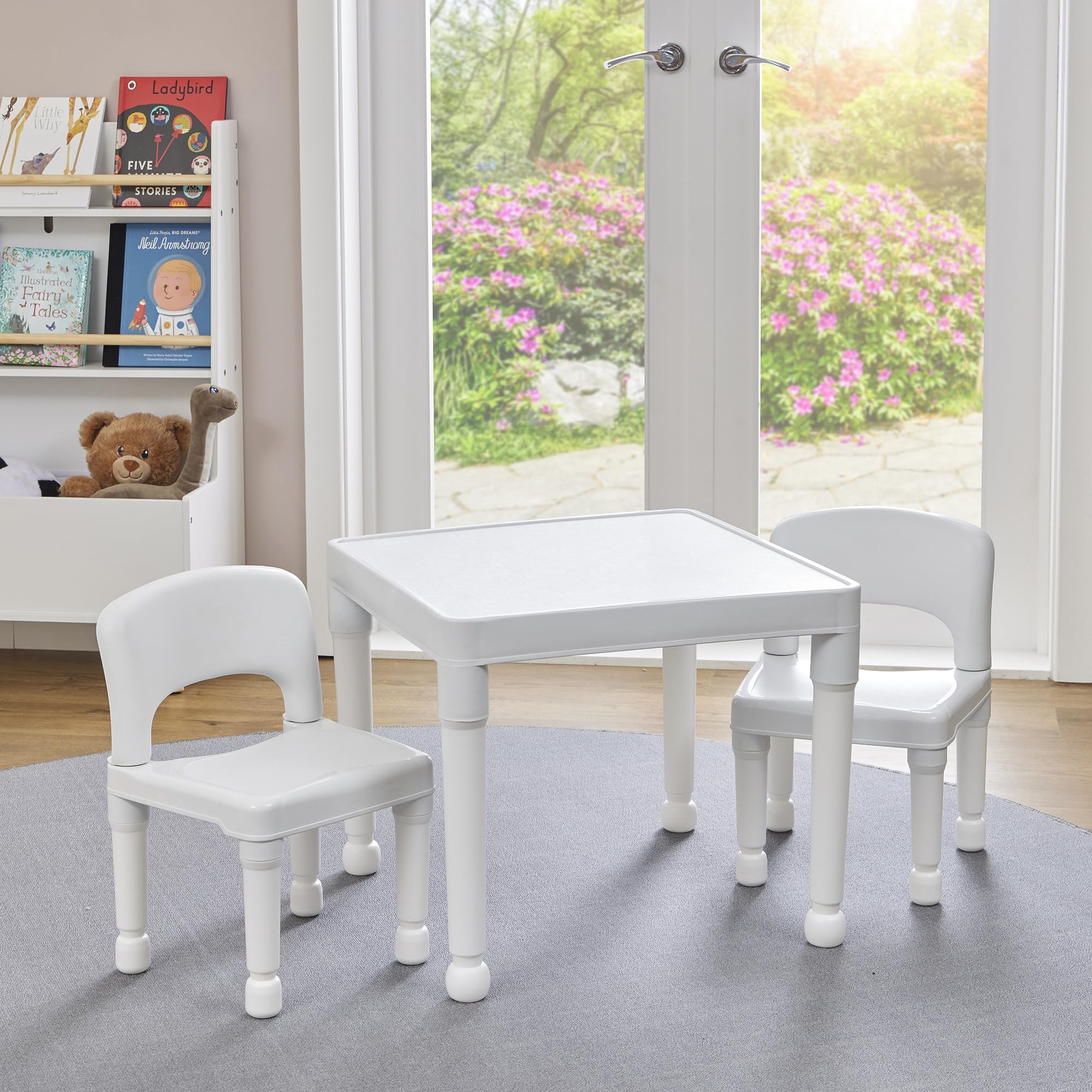 Liberty House Toys Plastic Table and Two Chair Set White | Ages 2+ | Simple Assembly 6