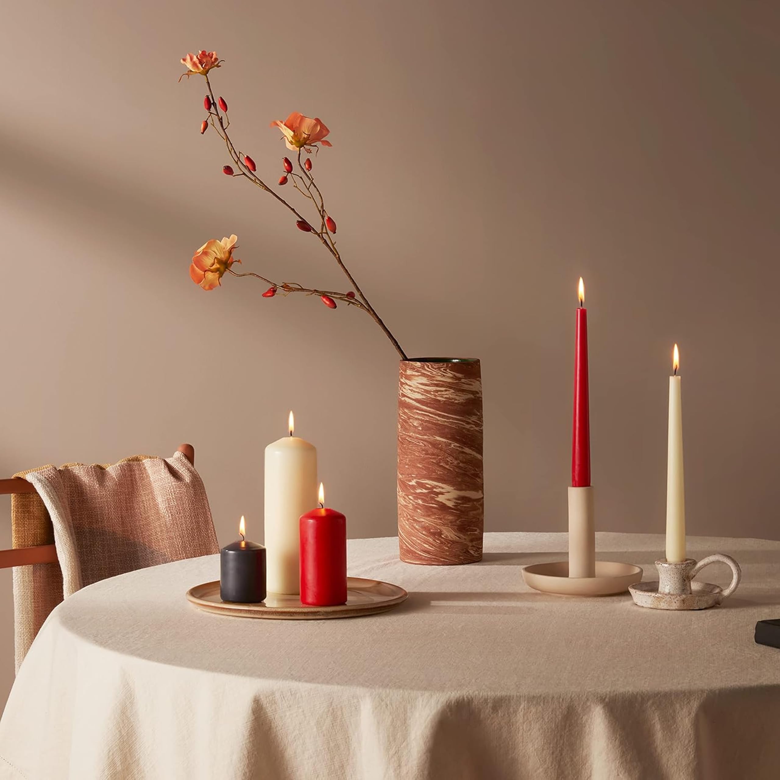 BOLSIUS Smooth Pillar Candles - White, 4-Pack | 15 x 6 cm | 42 Hours Burn Time | Unscented 5