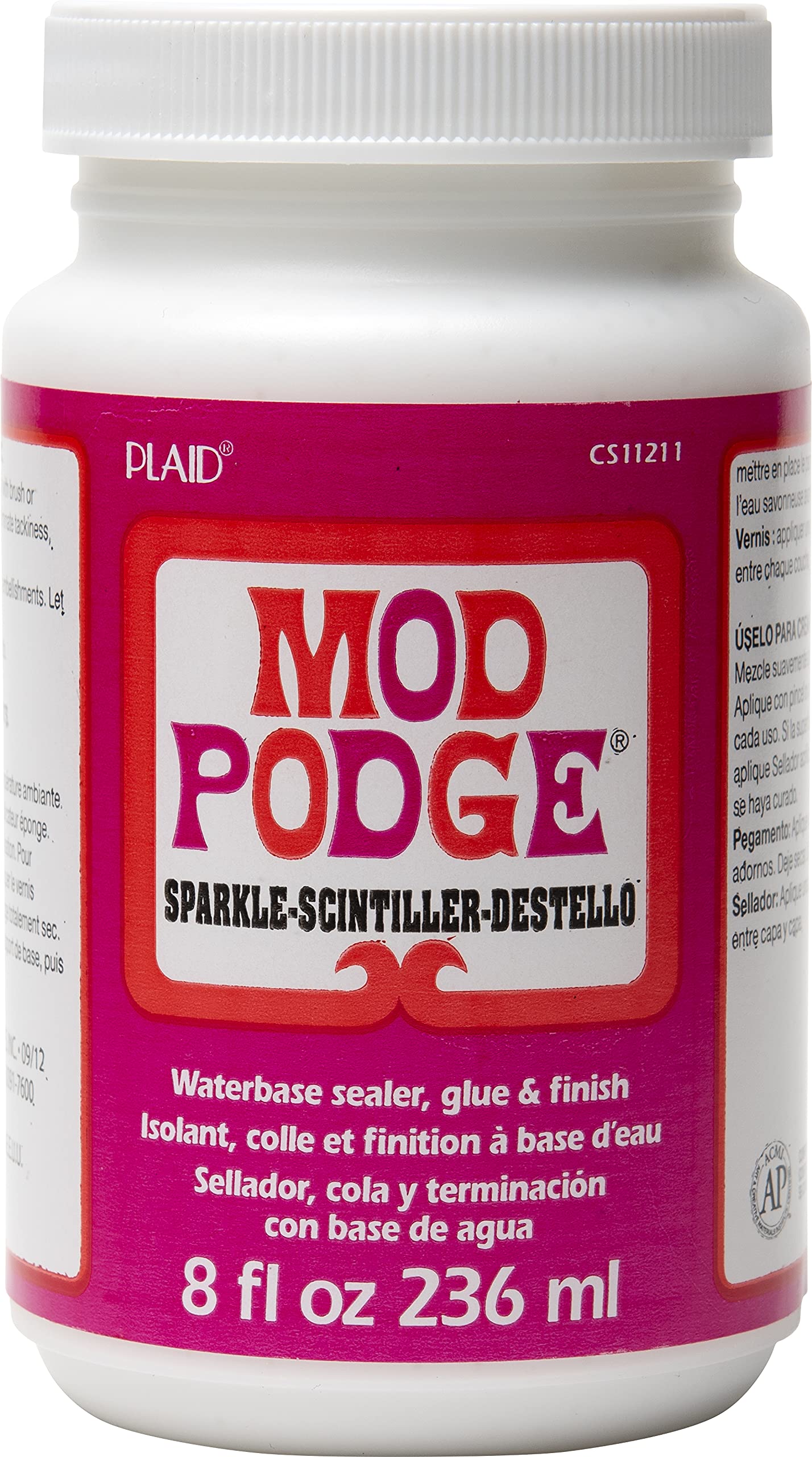 Mod Podge Sparkle Waterbase Sealer, Glue and Finish - 8 oz | Non-Toxic Acrylic Formula 1