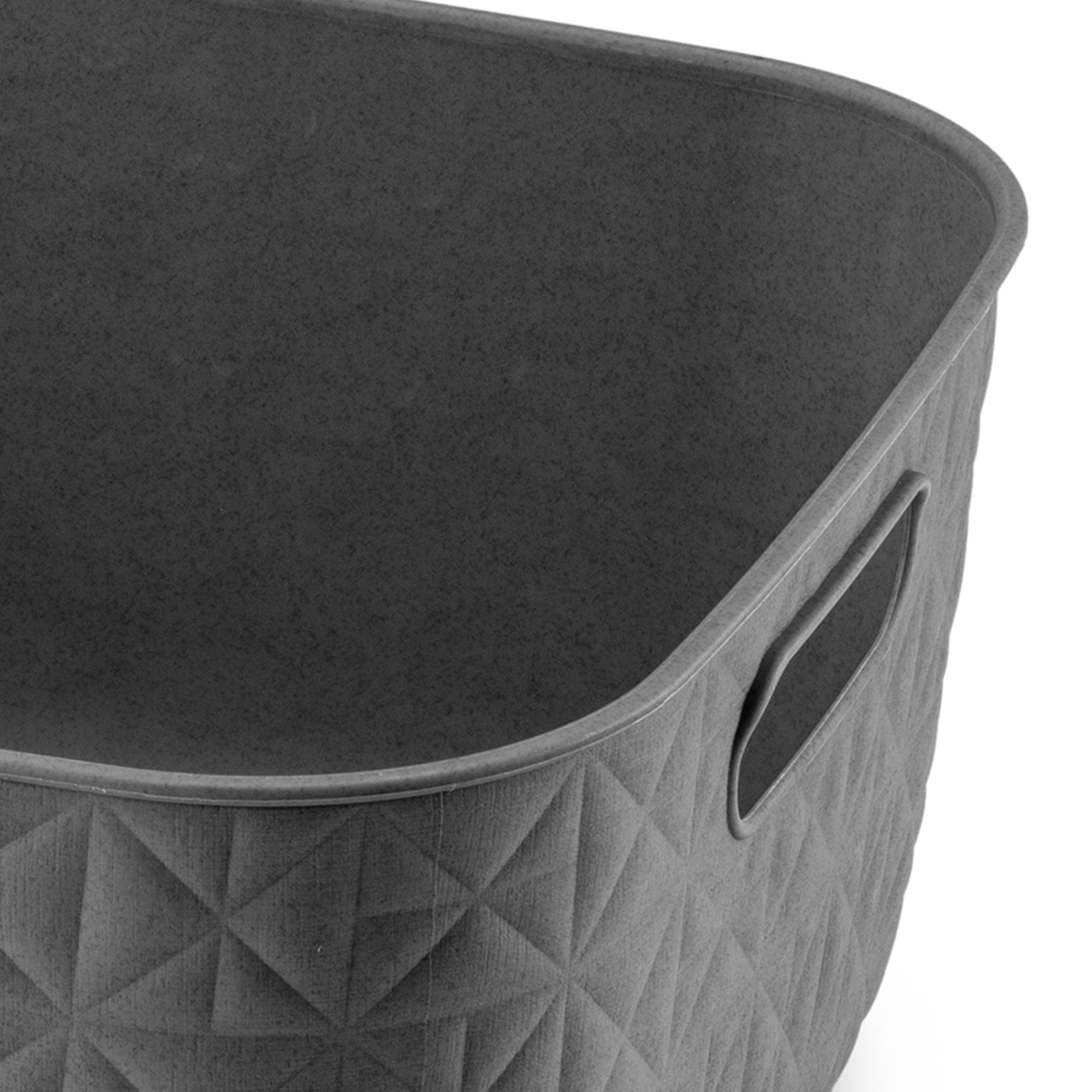 CURVER Softex Storage Baskets - 12.5L Capacity, Set of 4, 100% Recycled Resin | Dark Grey 6