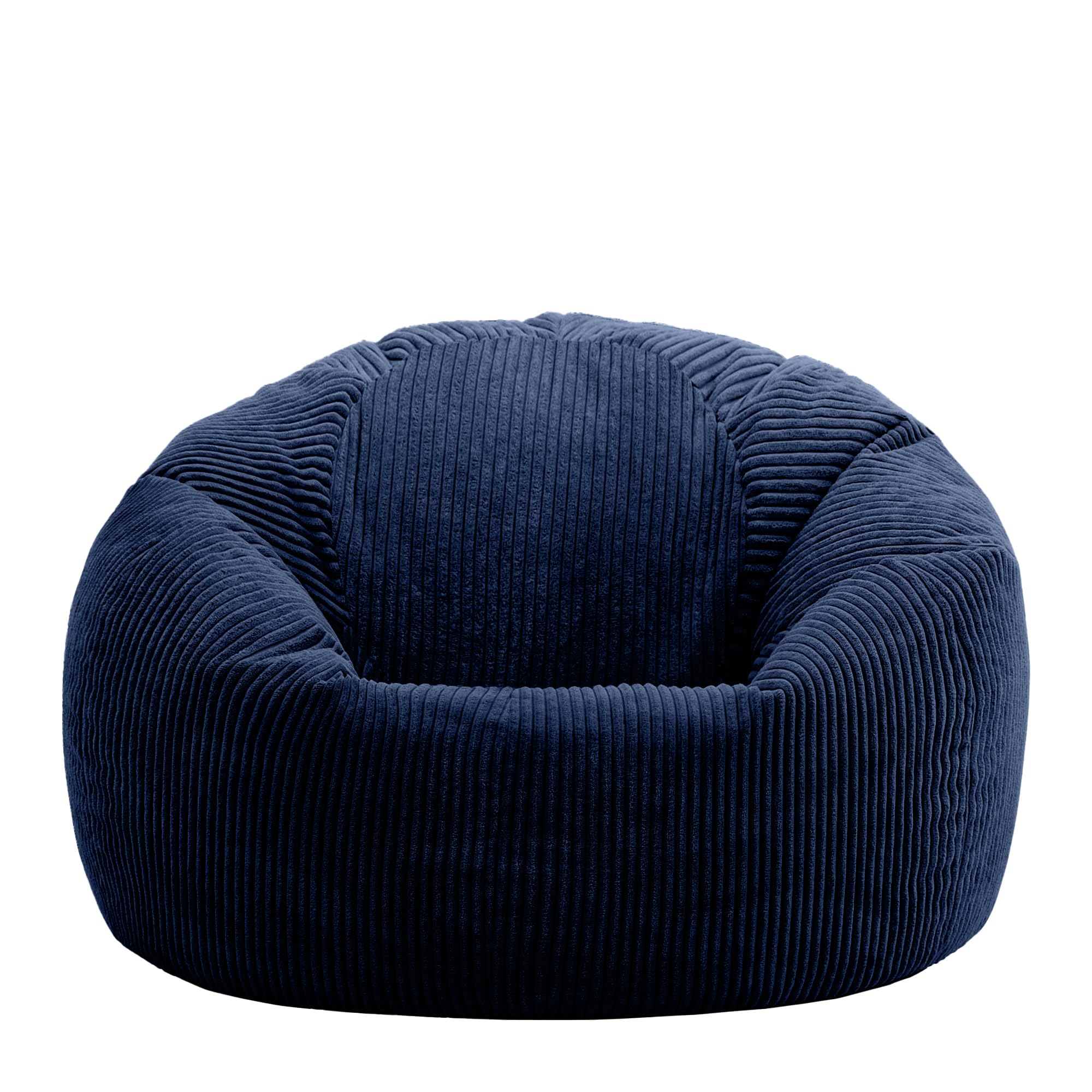 icon Kingston Cord Bean Bag - Large Adult Size, Navy Blue, Pre-Filled | Corduroy 5
