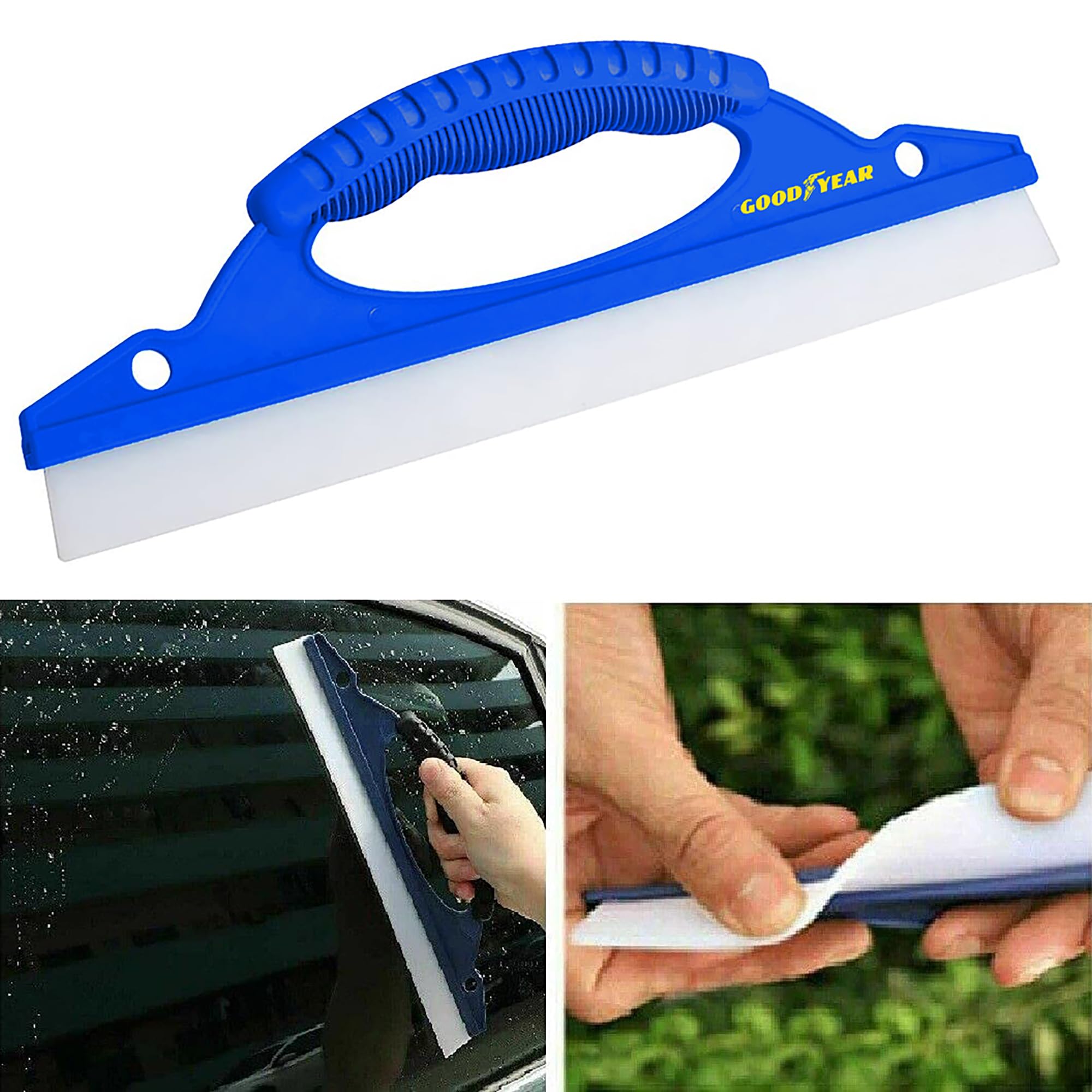 Goodyear Silicone Window Squeegee - Safe for Car Bodywork, Showers, and Windows | Removes 95% Water 9
