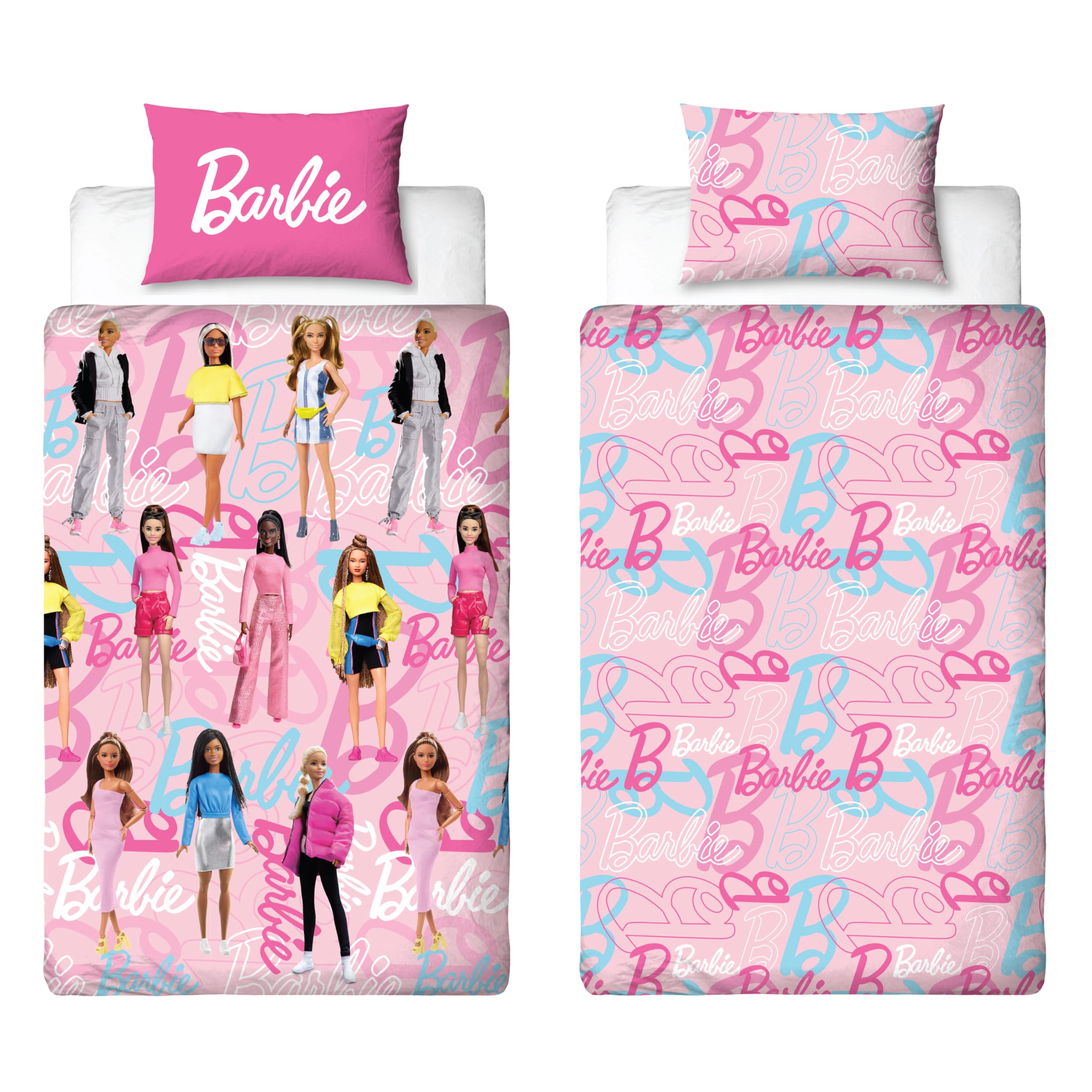 Character World Barbie Official Single Duvet Cover Set | Reversible | 135 x 200cm 1