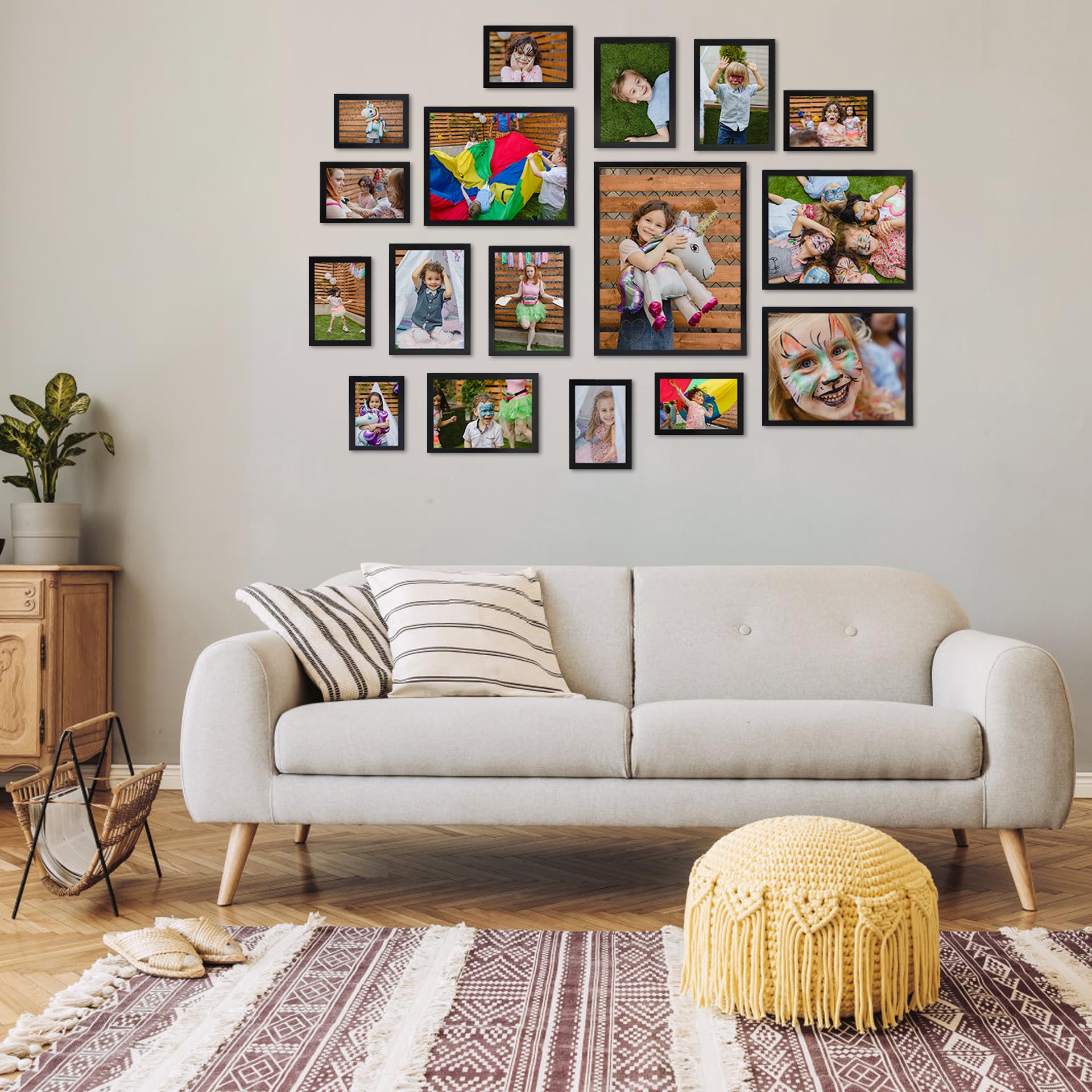 Ditwis 6x4 Inch Black Photo Frame - Lightweight PVC/PS Construction for Wall or Tabletop Display 6