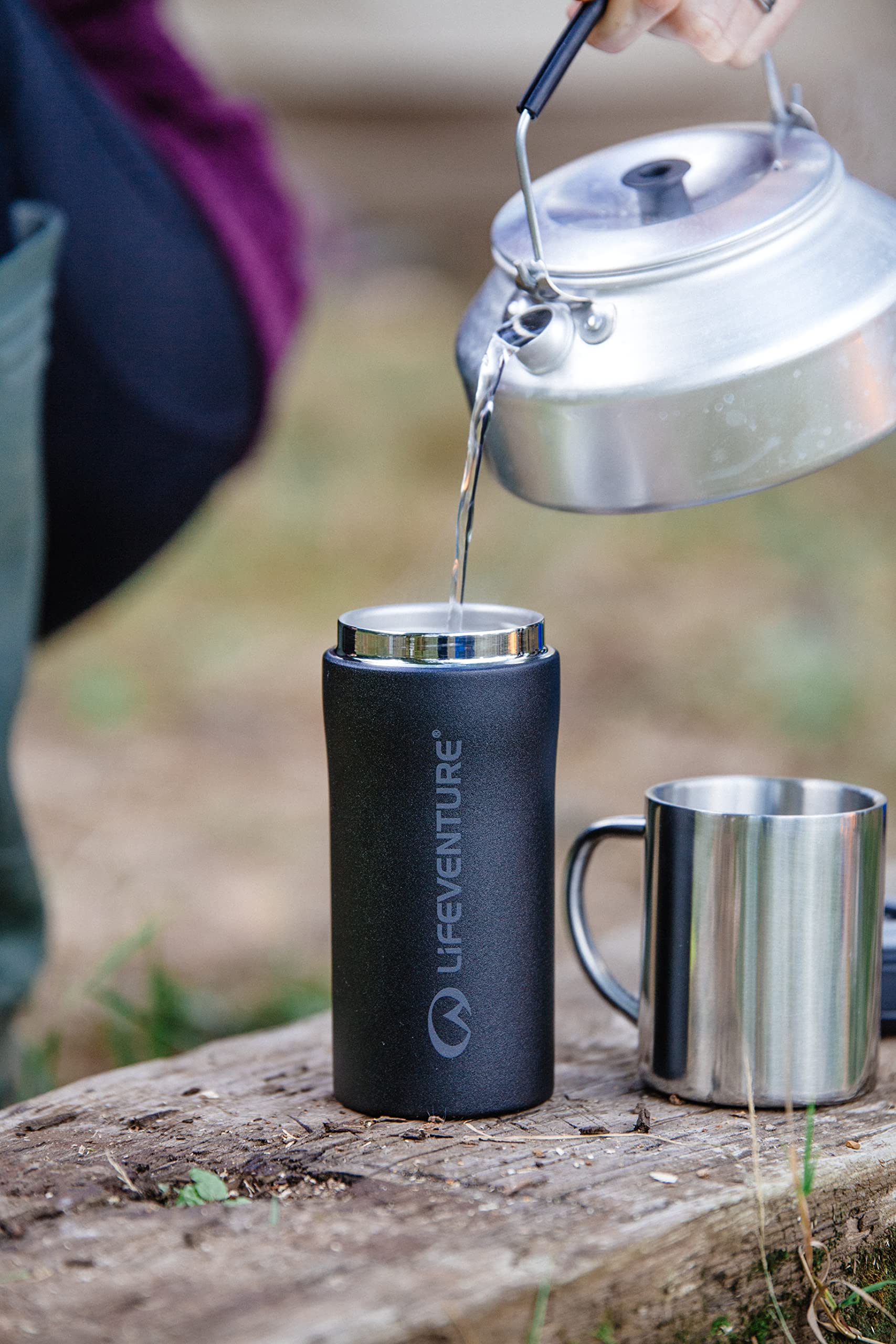 Lifeventure Thermal Mug - Leakproof Vacuum Insulated Coffee Travel Cup | 300ml | Matt Black 5