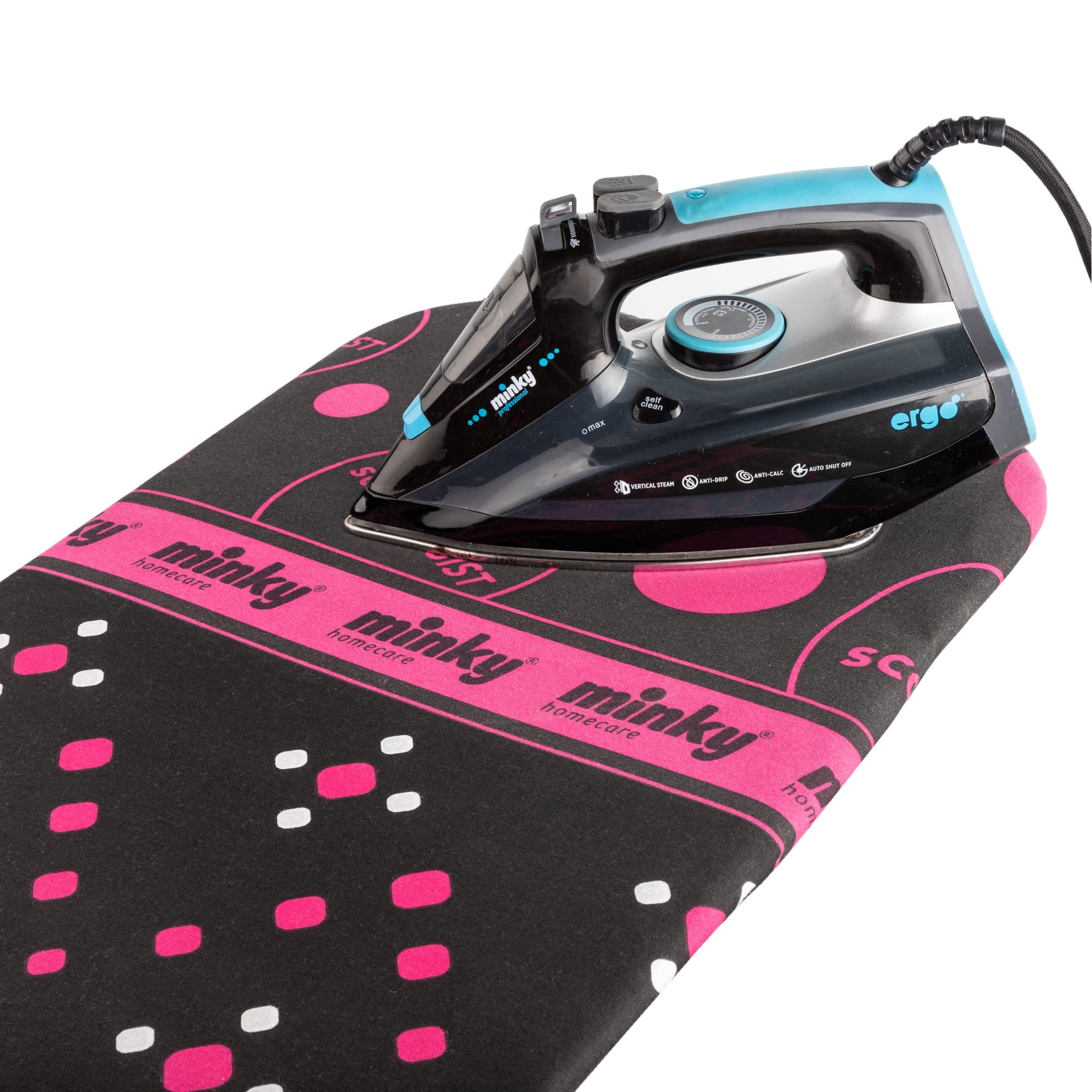 Minky Large Compact Ironing Board with Scorch Resist Zone | 122 x 38cm Surface | Made in the UK 6