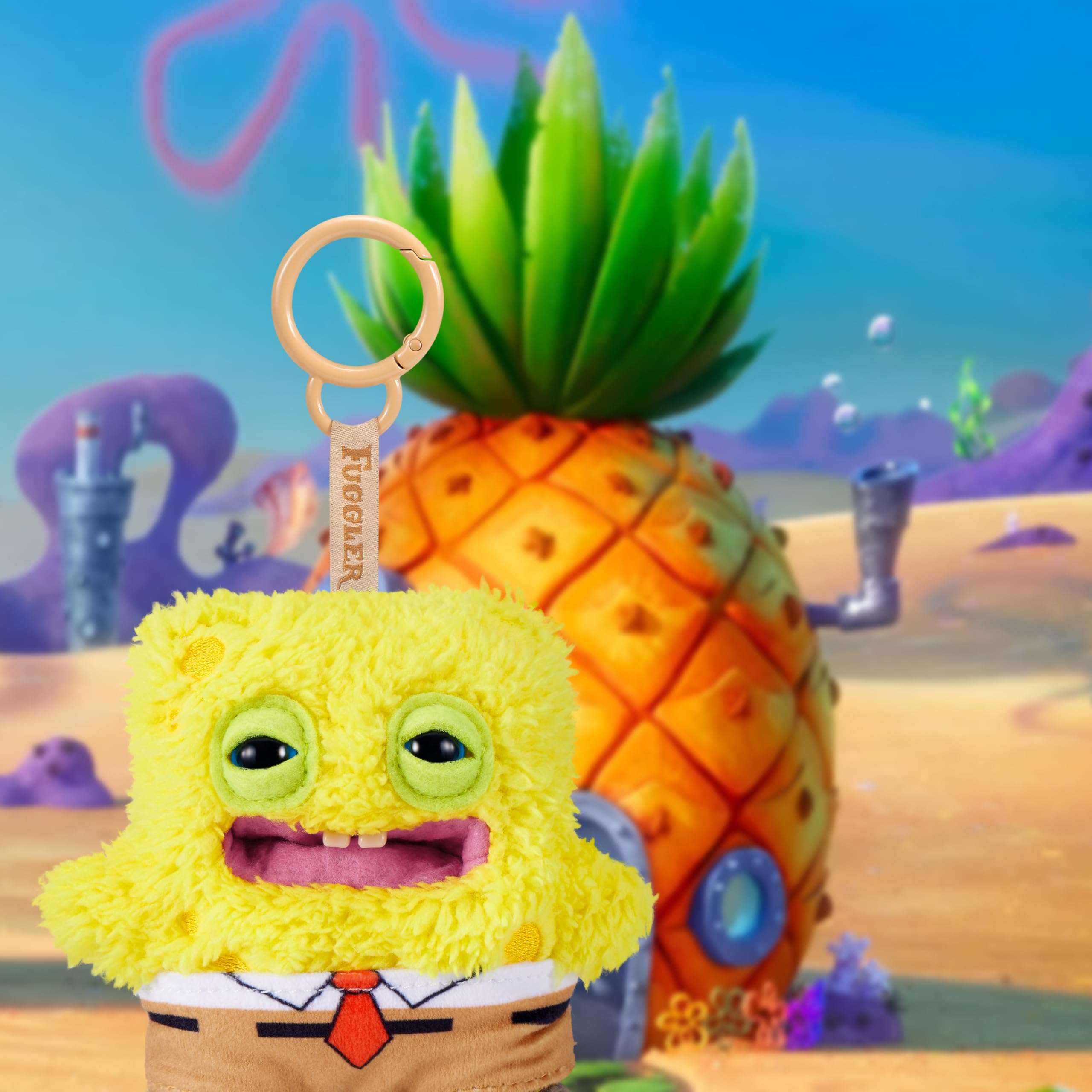 Fuggler SpongeBob Plush Keyring Pack - 5 Inch, 5 Pack by ZURU | Polyester 3