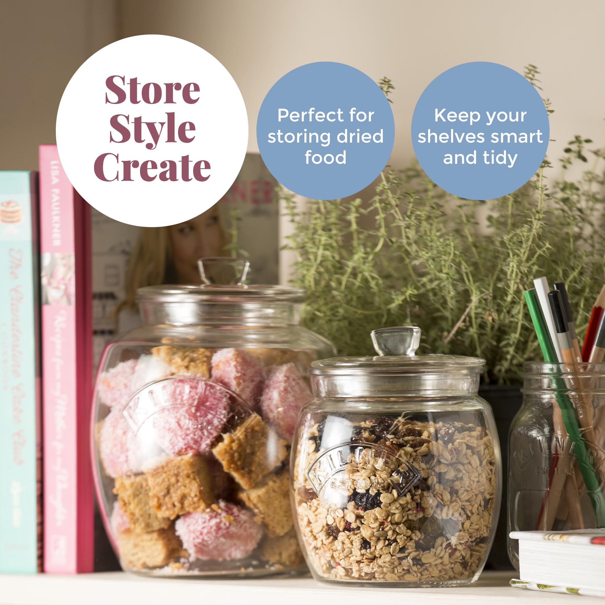Kilner Universal Push-Top Jar - 4 Litre Glass Food Storage with Airtight Seal | BPA-Free 5