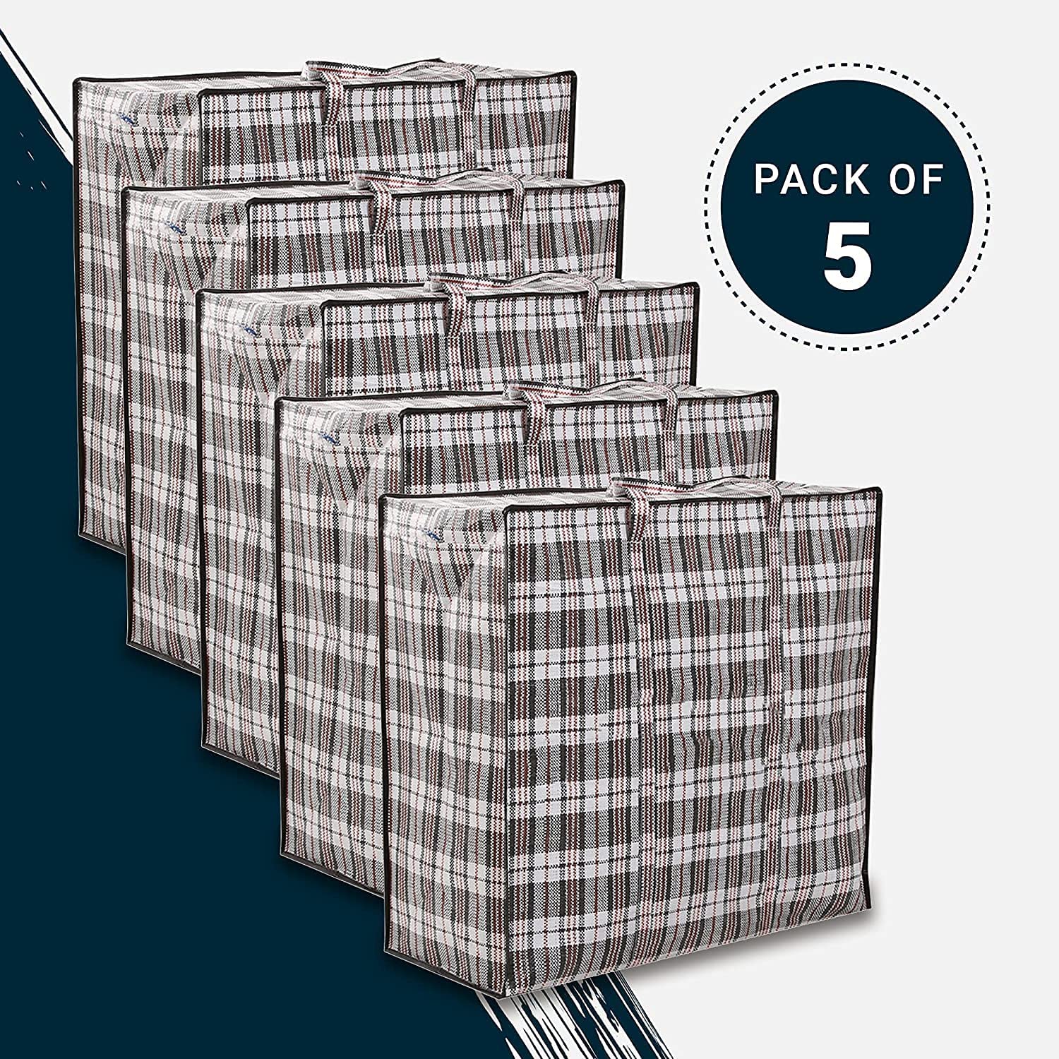 AVLASH XL Waterproof Moving Bags - Heavy Duty Reusable Laundry Storage | Pack of 5 6