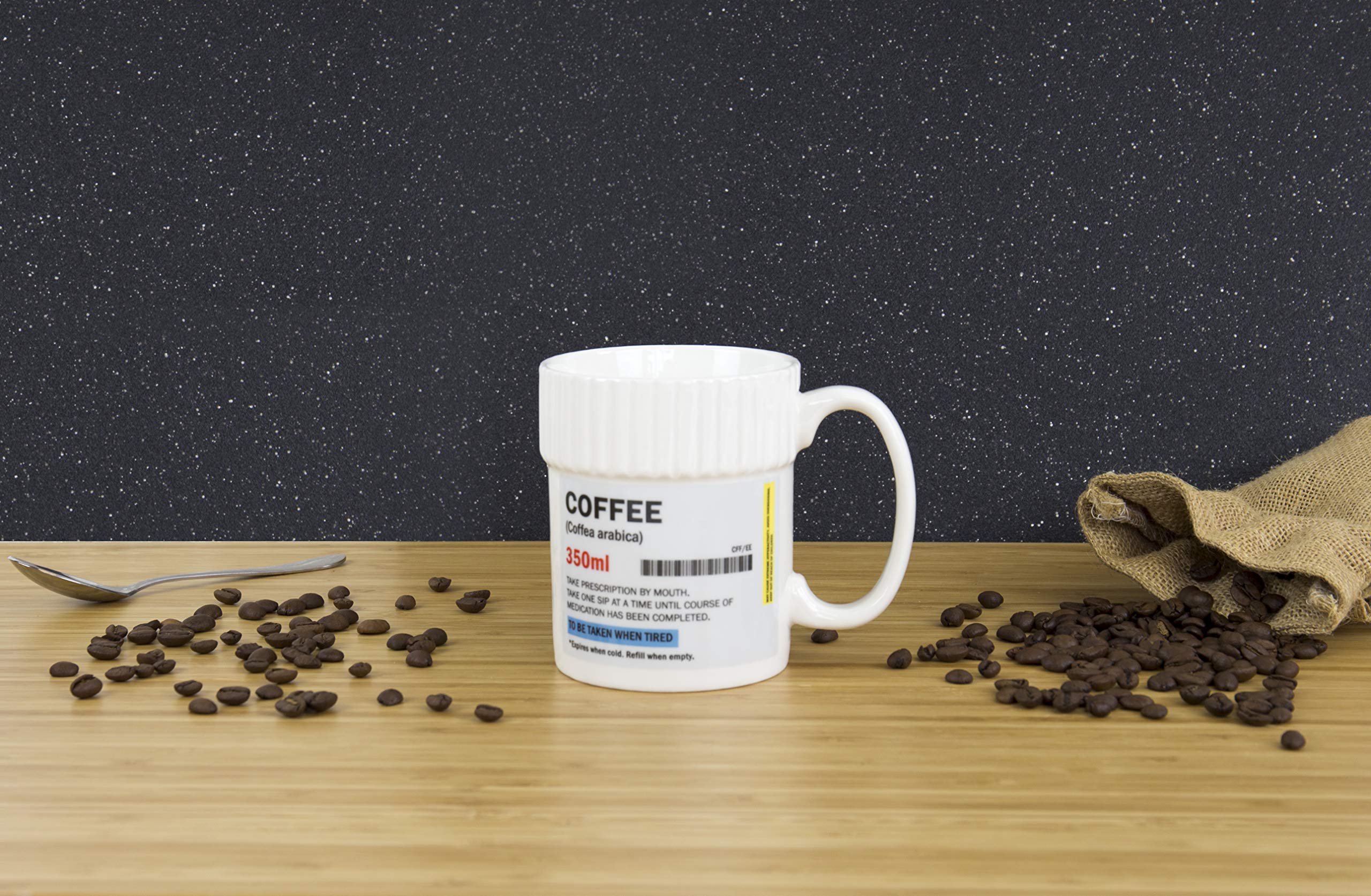 Gift Republic Pill Pot Coffee Mug - 350ml Ceramic | Multicolor | Great Gift for Coffee Lovers 3