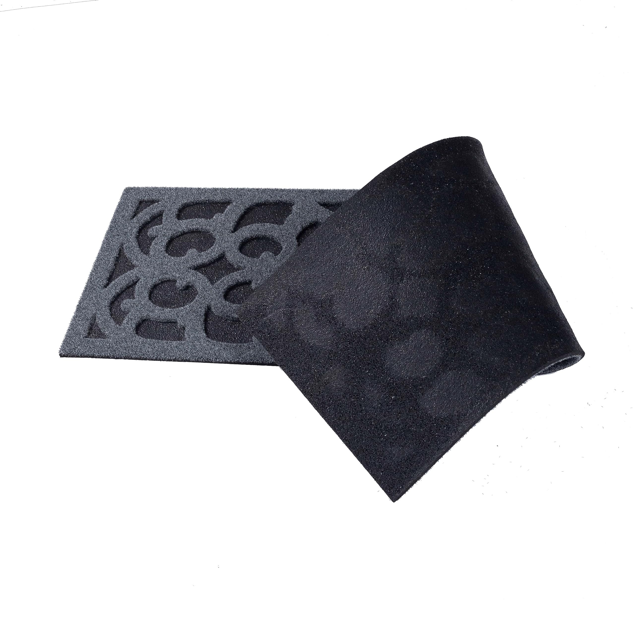Nicoman Heavy Duty Rubber Doormat - Non-Slip, Eco-Friendly, Wrought Iron Effect | 75 x 25cm Grey 6