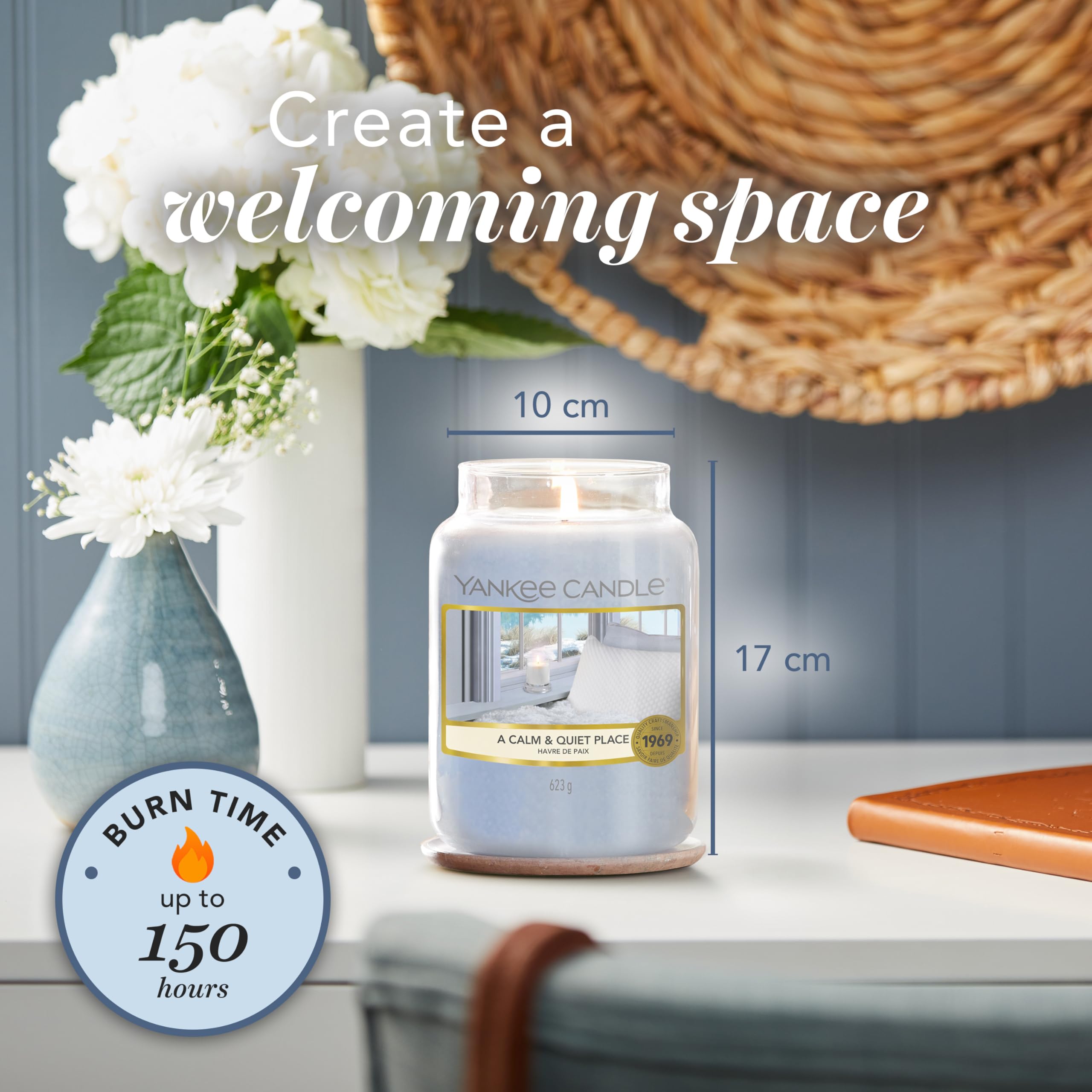 Yankee Candle Scented Candle - A Calm & Quiet Place Large Jar | Up to 150 Hours Burn Time 5