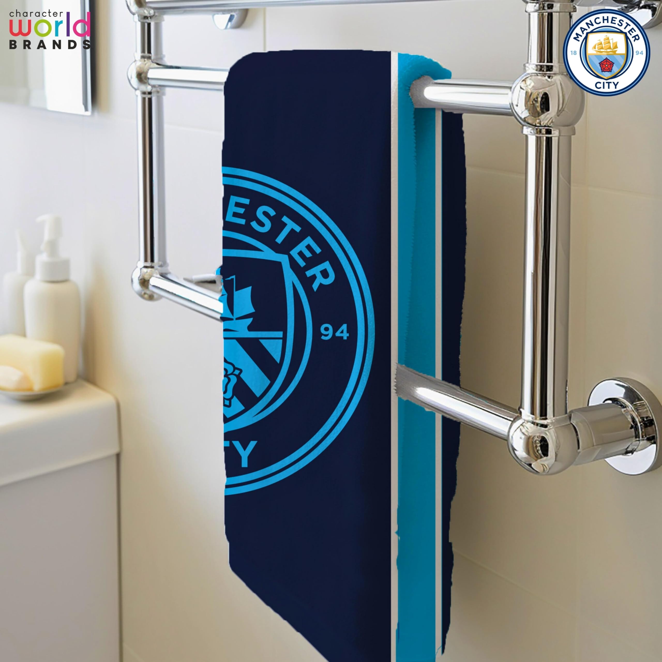 MANCHESTER CITY FC Beach Towel - Super Soft Cotton | 75 x 150 CM | Official Merchandise 8