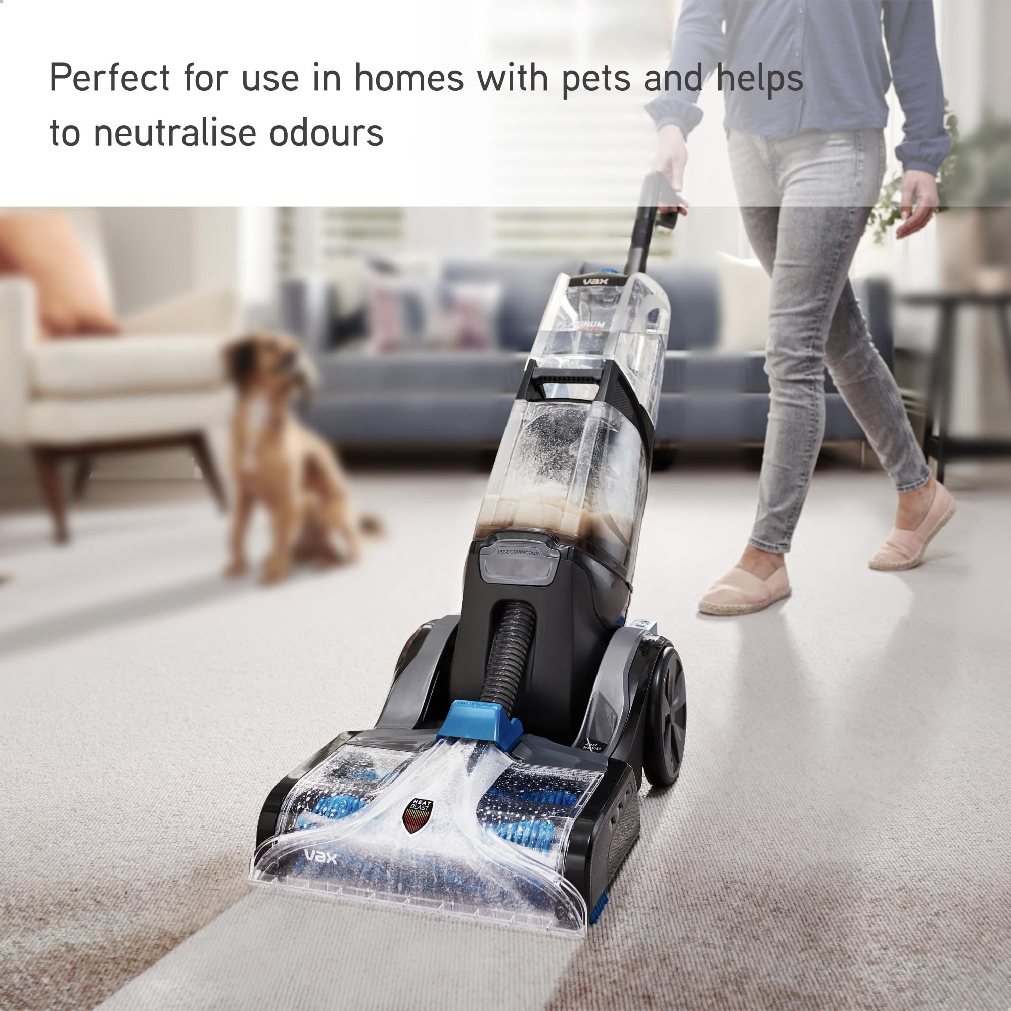 Vax Platinum Antibacterial Carpet Cleaner Solution - 4L | Kills 99.99% Bacteria | Neutralises Pet Odours 4
