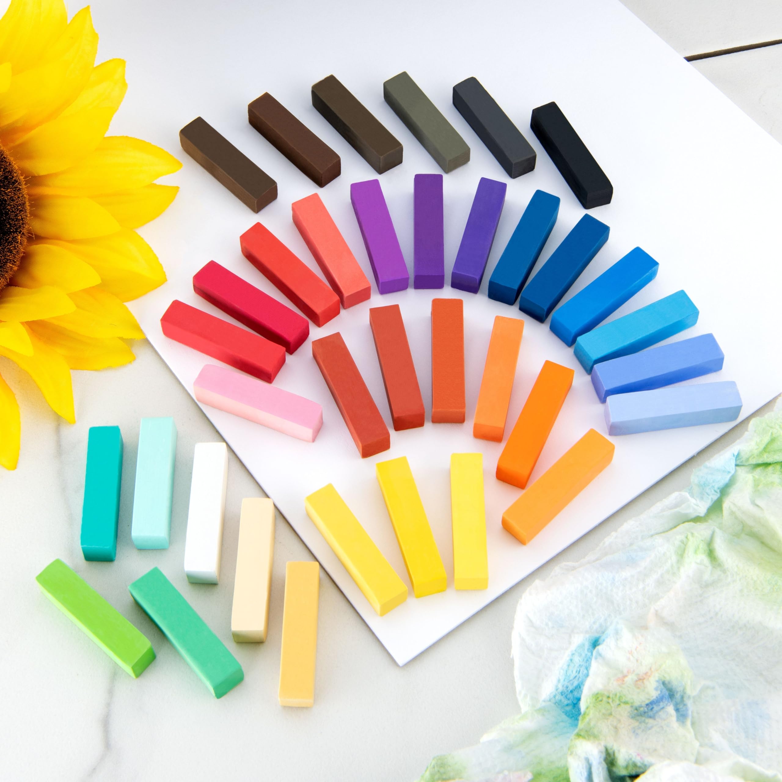 Royal & Langnickel Essentials 36 Soft Square Sketching Pastels | High Pigment | Blendable 2