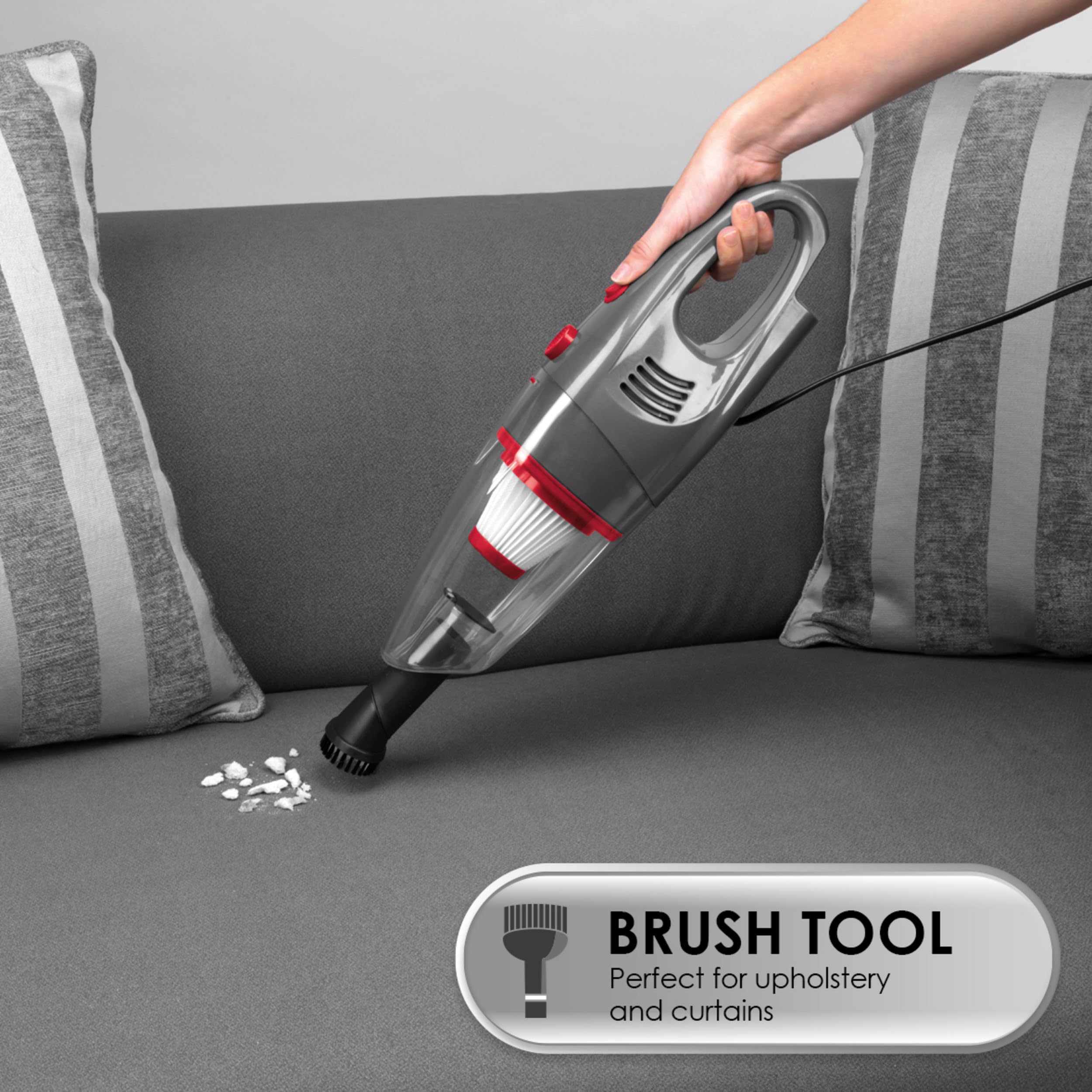 Beldray BEL0770N-GRY 2-in-1 Upright Stick Vacuum Cleaner | 600W Motor | 1L Bagless | Washable HEPA Filter 6
