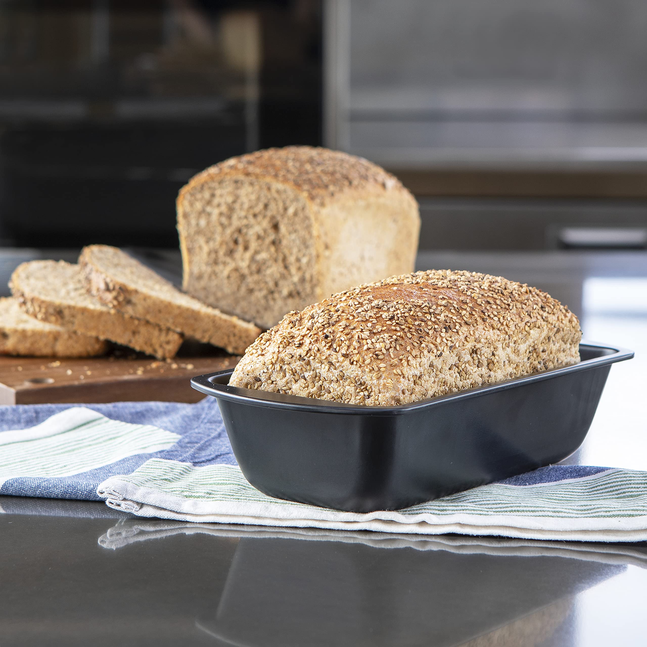 I-Bake Premium 1lb Non-Stick Loaf Pan - Heavy Carbon Steel, Small Size (18cm) 2