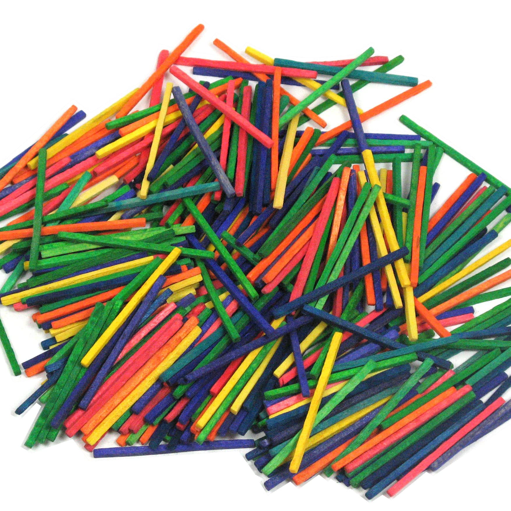 Craftplay Coloured Crafting Matchsticks - Pack of 1000 Assorted Wood Sticks | 50mm Length