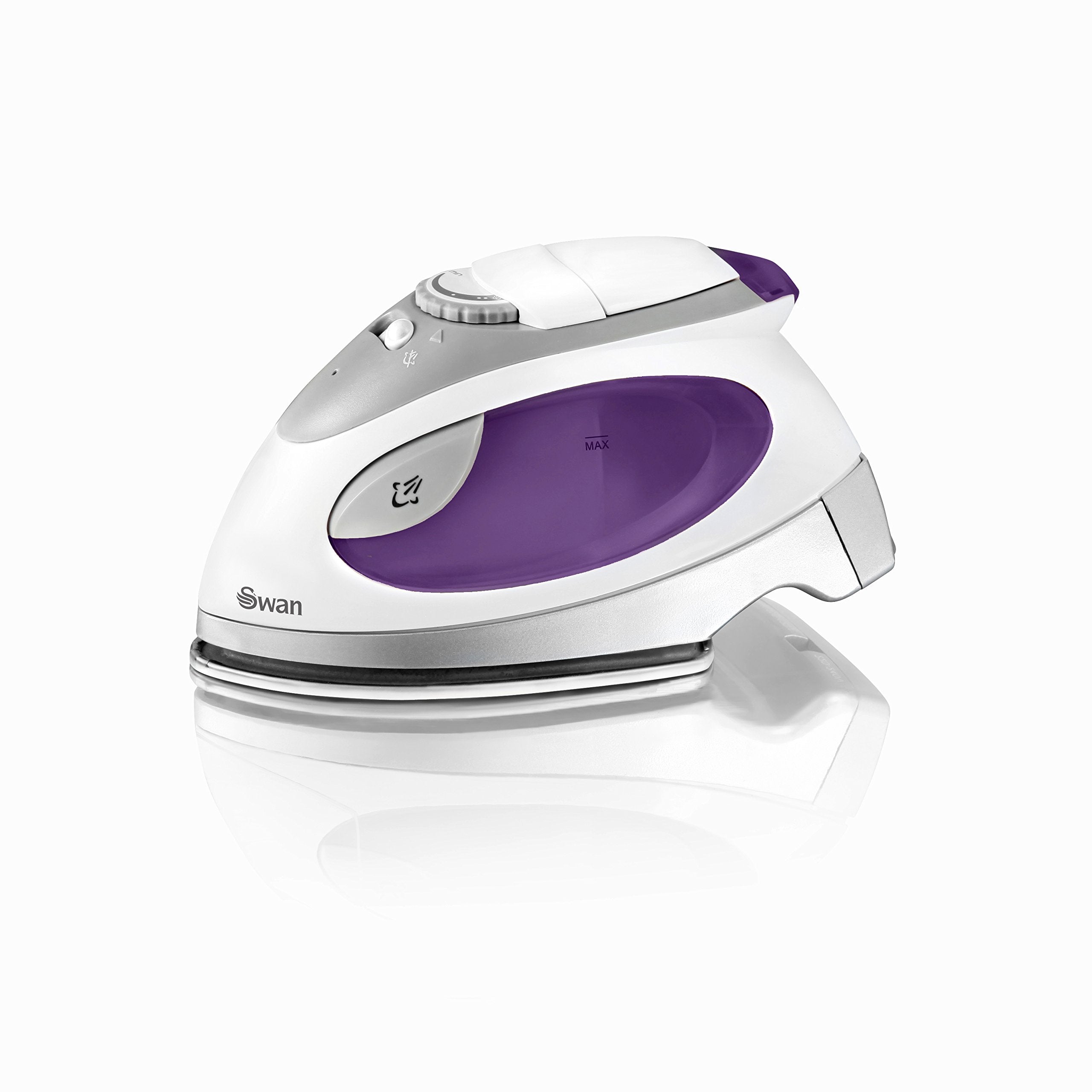 Swan SI3070N Travel Iron - 900W Power | Variable Temperature | Stainless Steel Soleplate | Purple 1