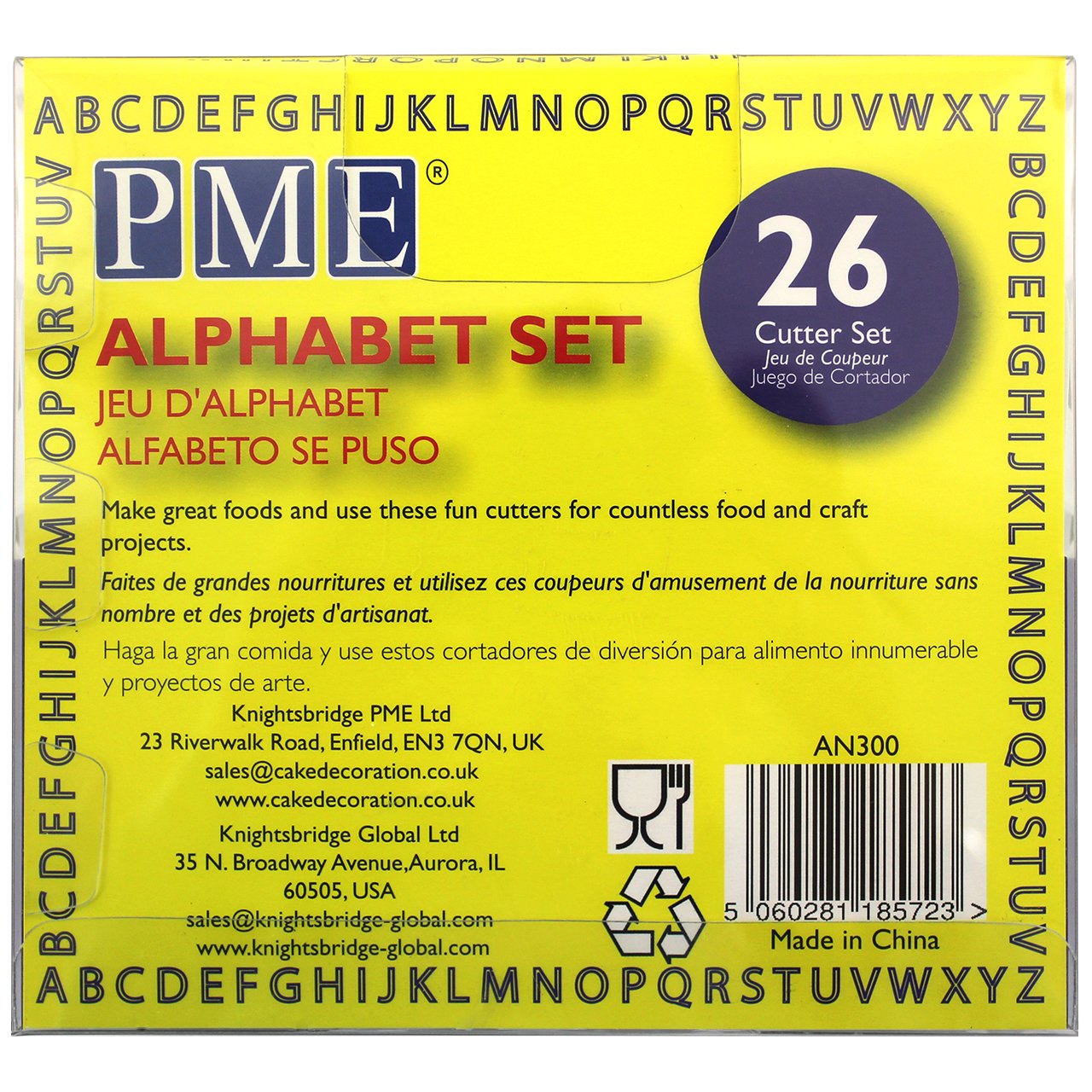 PME Alphabet Cookie Cutters Set of 26 for Sugarcraft and Cake Decorating | ABS Thermoplastic | White 4