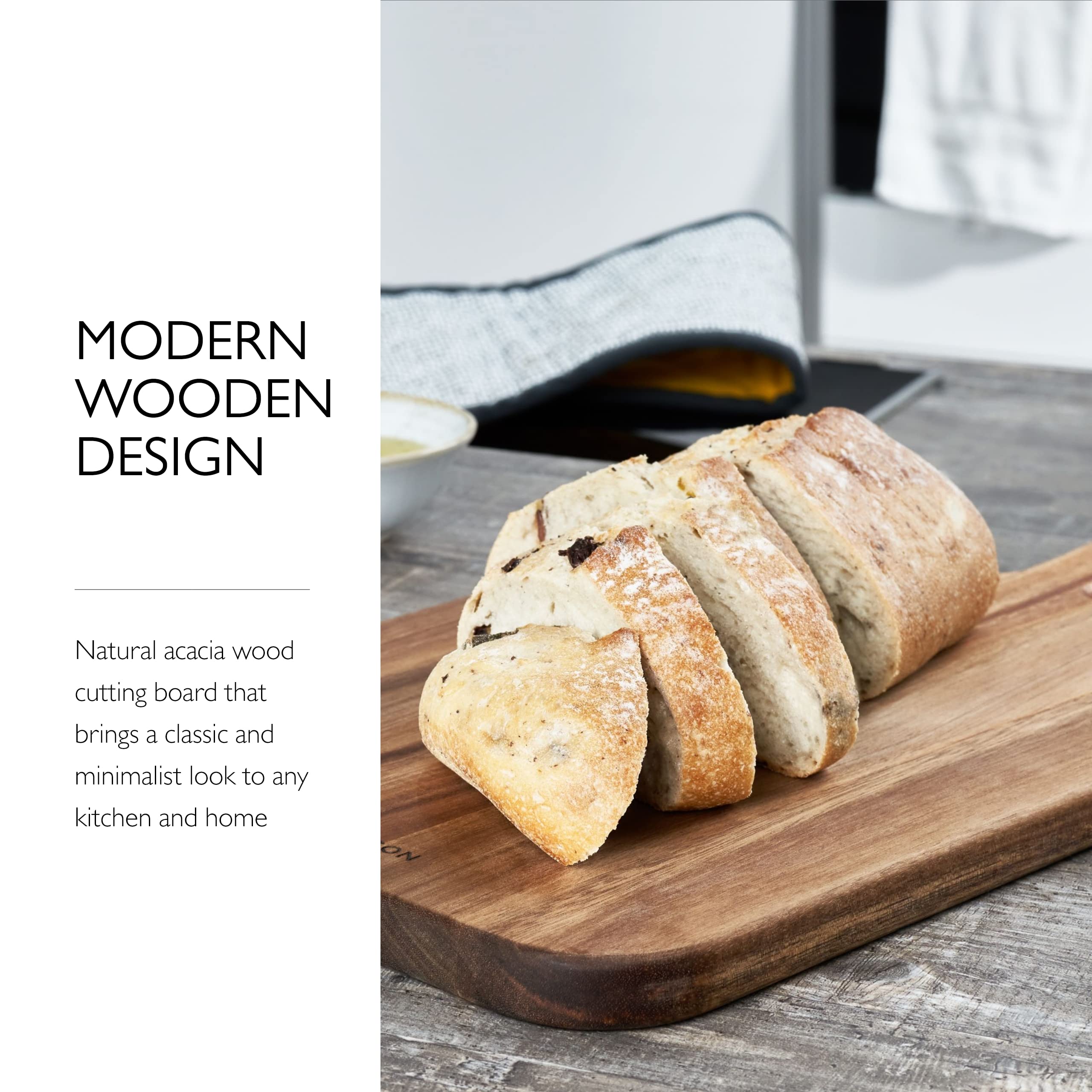 Cole & Mason Barkway Medium Acacia Wood Chopping Board with Handle | 460mm x 270mm | Double Sided 5