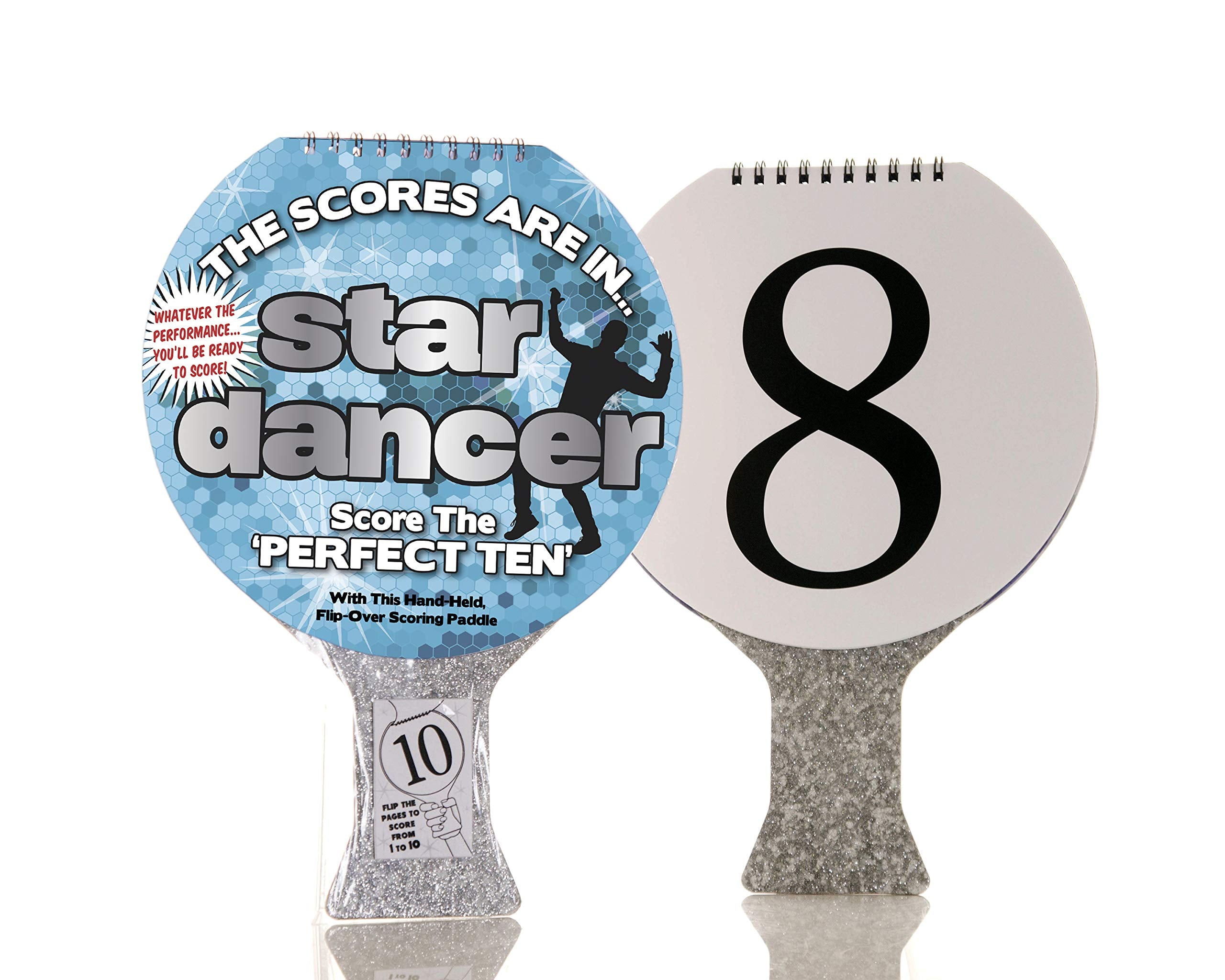 Boxer Gifts Star Dancer Scoring Paddle - Novelty Gift for Talent Show Judges | Silver 1