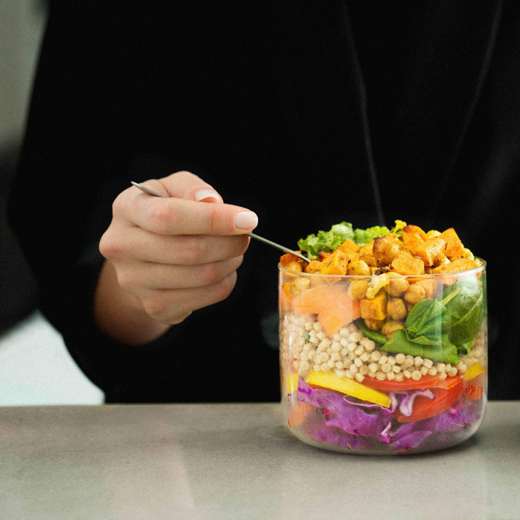 BLACK + BLUM Glass Meal Prep Lunch Bowl - Leak Proof Food Container | 600 ml | Slate 5