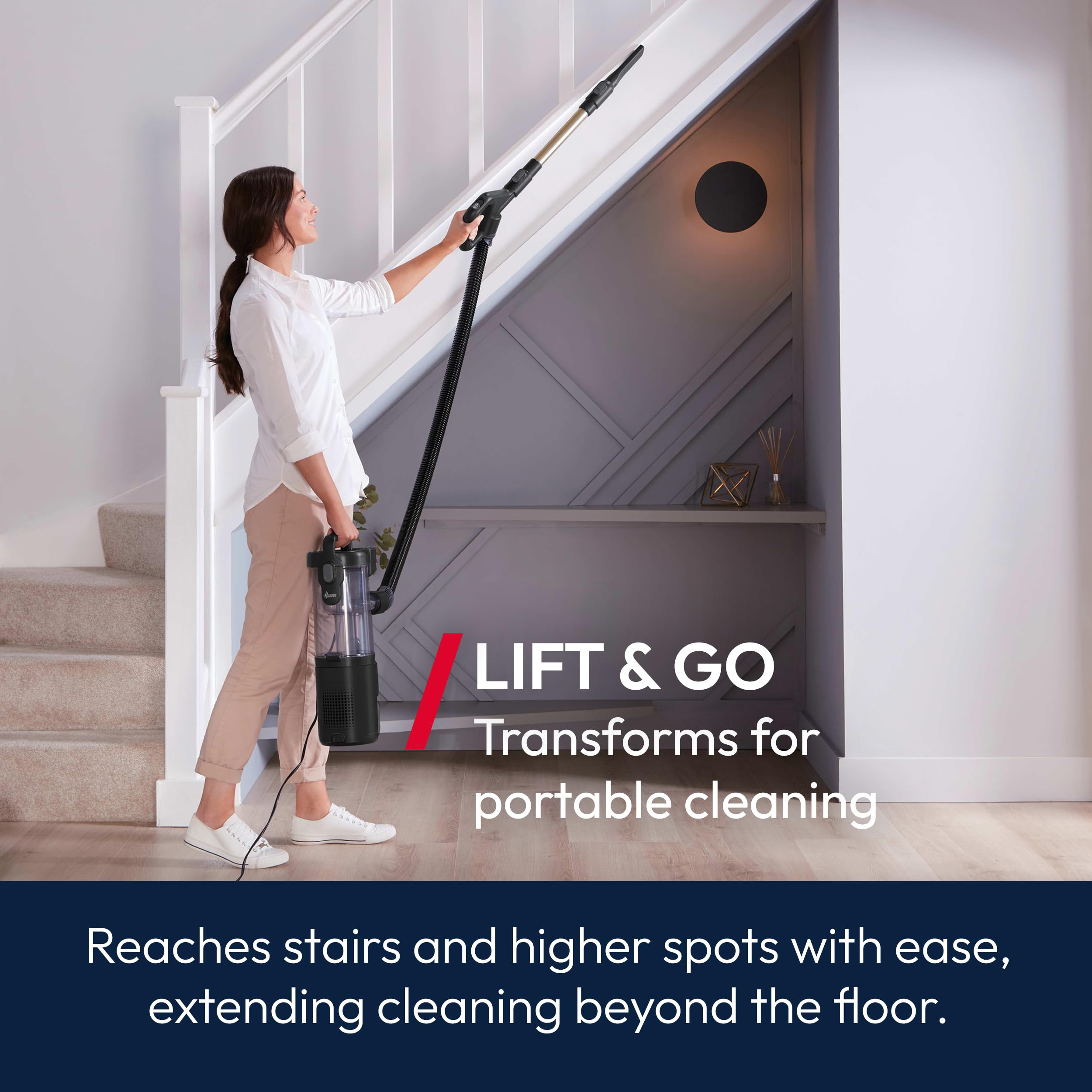 Hoover HL4 Upright Vacuum Cleaner 850W Lift-Away Anti-Hair Wrap Anti-Allergy 4
