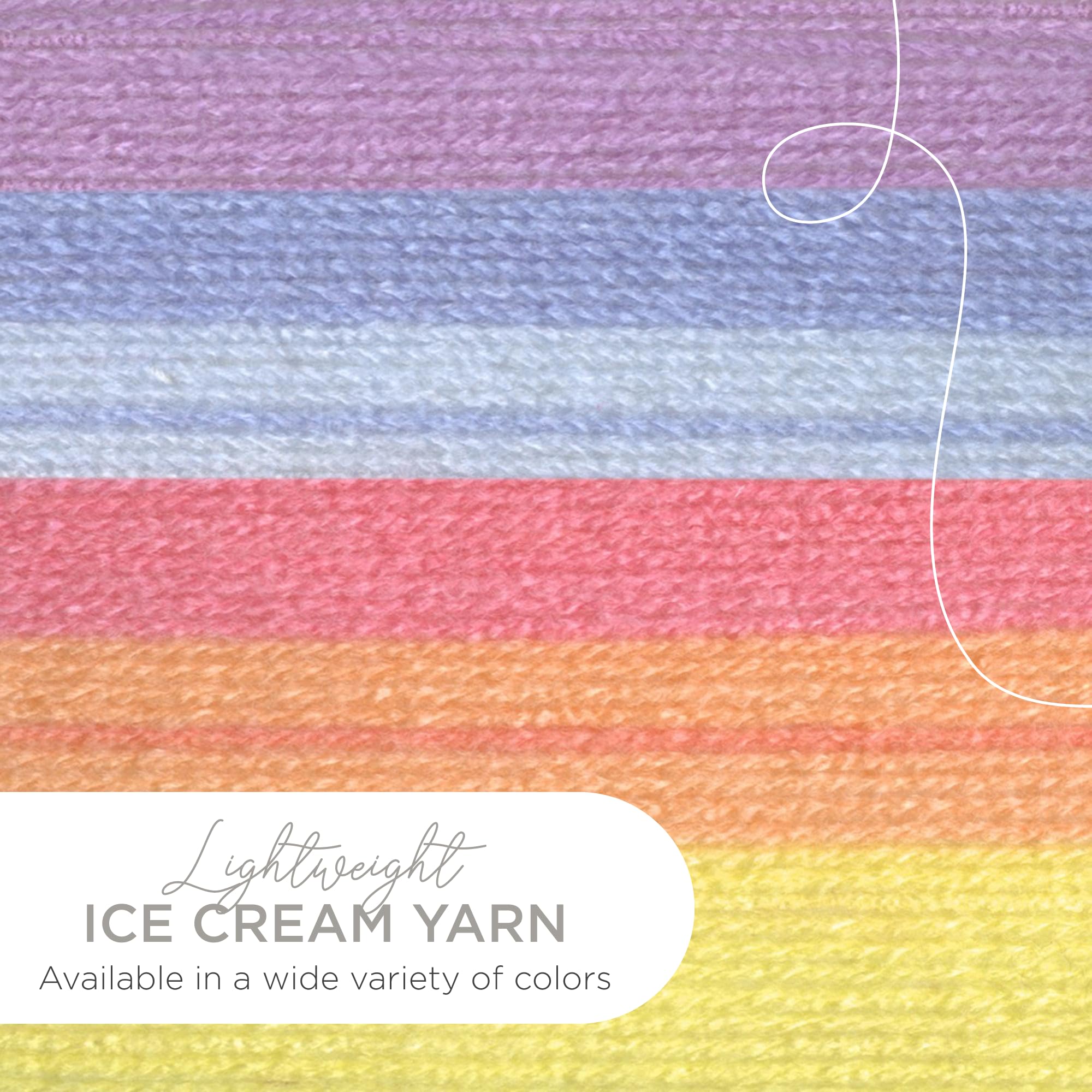 Lion Brand Yarn Ice Cream Yarn - 100% Acrylic, DK Weight | Parfait Color 2