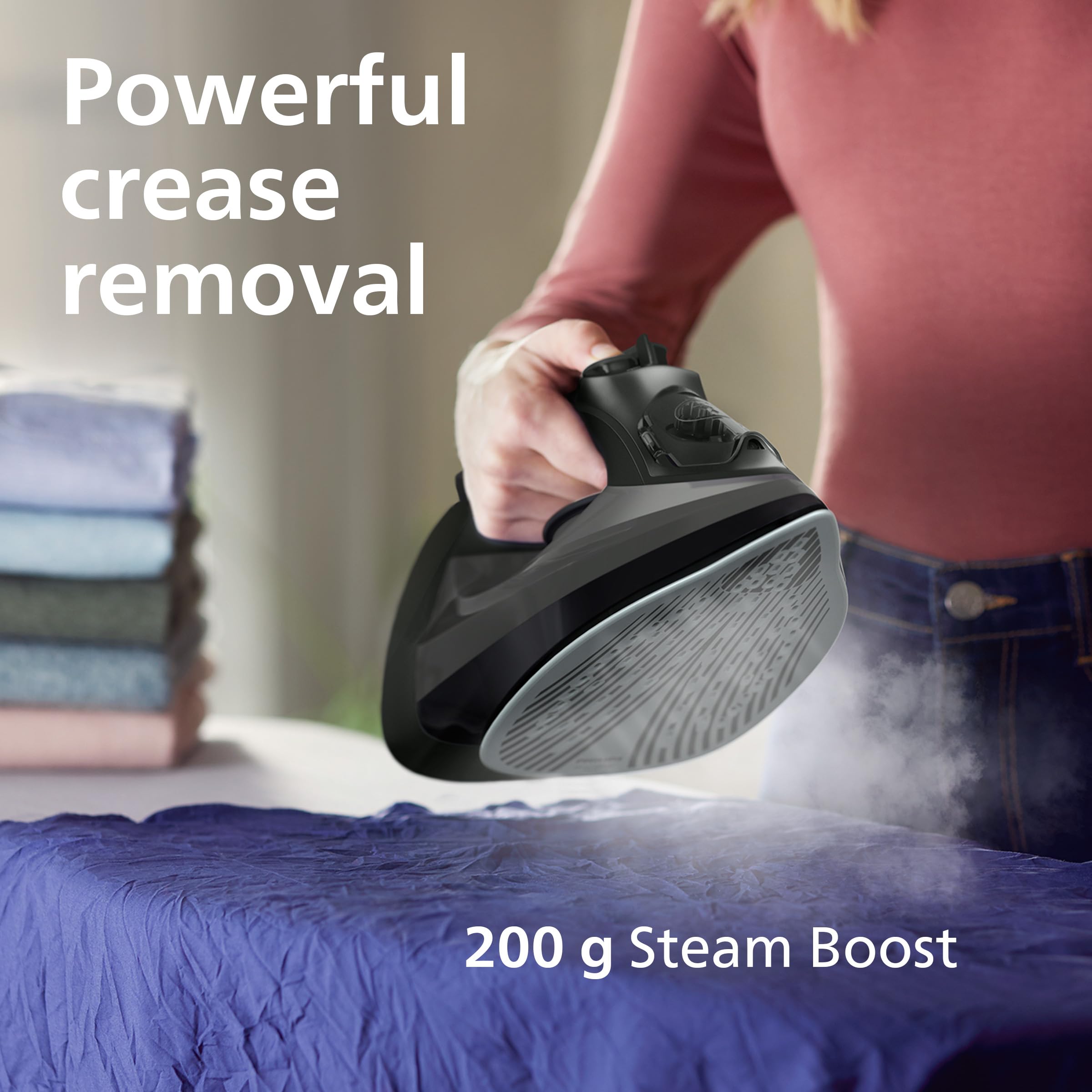 Philips Steam Iron 5000 Series - 2600W Quick Heat-Up | 45g/min Continuous Steam | 200g Boost 4