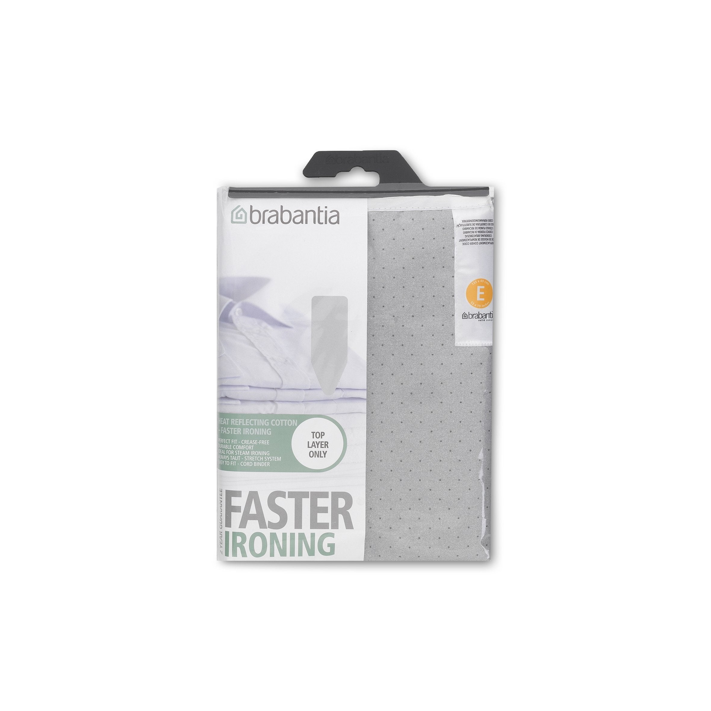 Brabantia Ironing Board Cover - 2mm Foam Padding | Metallised Cotton | Size E (135x49cm) 3