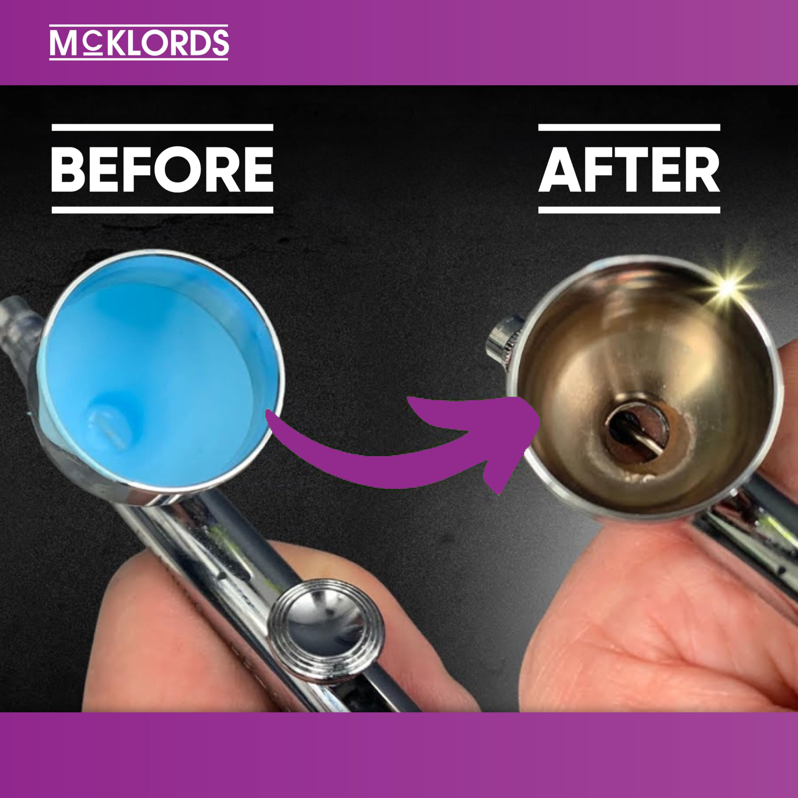 McKLords Airbrush Cleaning Solution - High-Strength General Purpose Cleaner | 250 ml Liquid 6